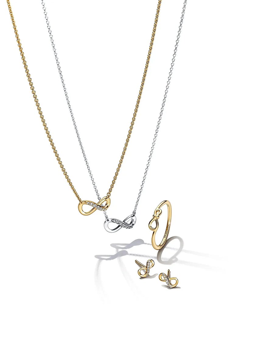 Pandora - Infinity 14k gold-plated collier with clear cubic zirconia - clear - 2