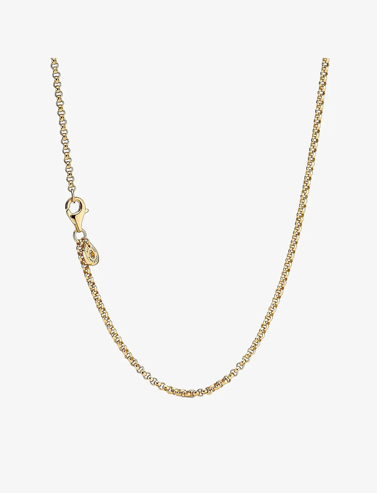 Pandora - 14k Gold-plated rolo necklace - kedjehalsband - no color - 1
