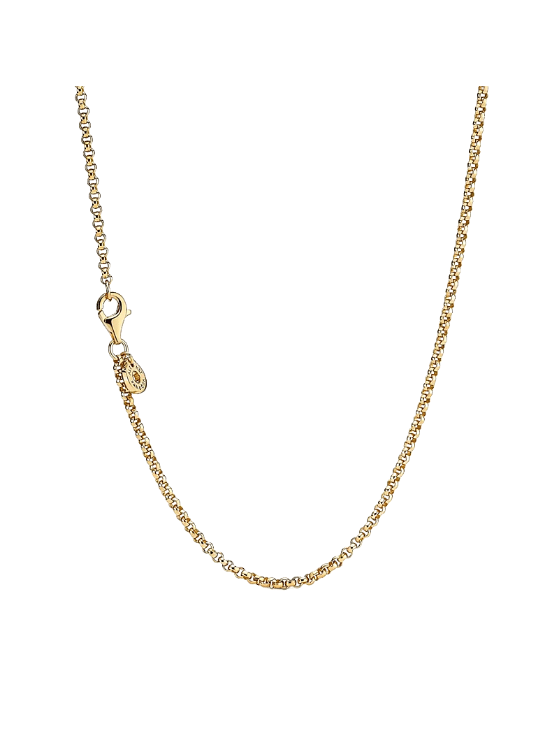 Pandora - 14k Gold-plated rolo necklace - kedjehalsband - no color - 1
