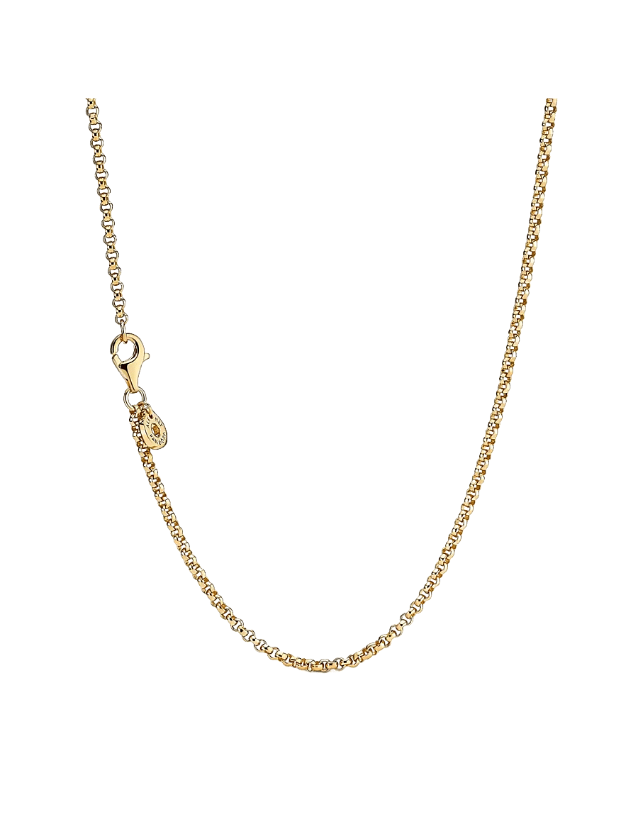 Pandora - 14k Gold-plated rolo necklace - keðjuhálsmen - no color - 1