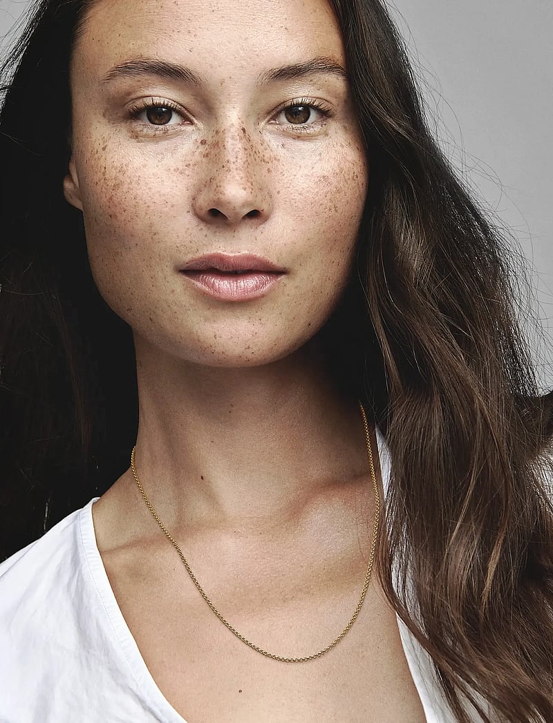 Pandora - 14k Gold-plated rolo necklace - kedjehalsband - no color - 0