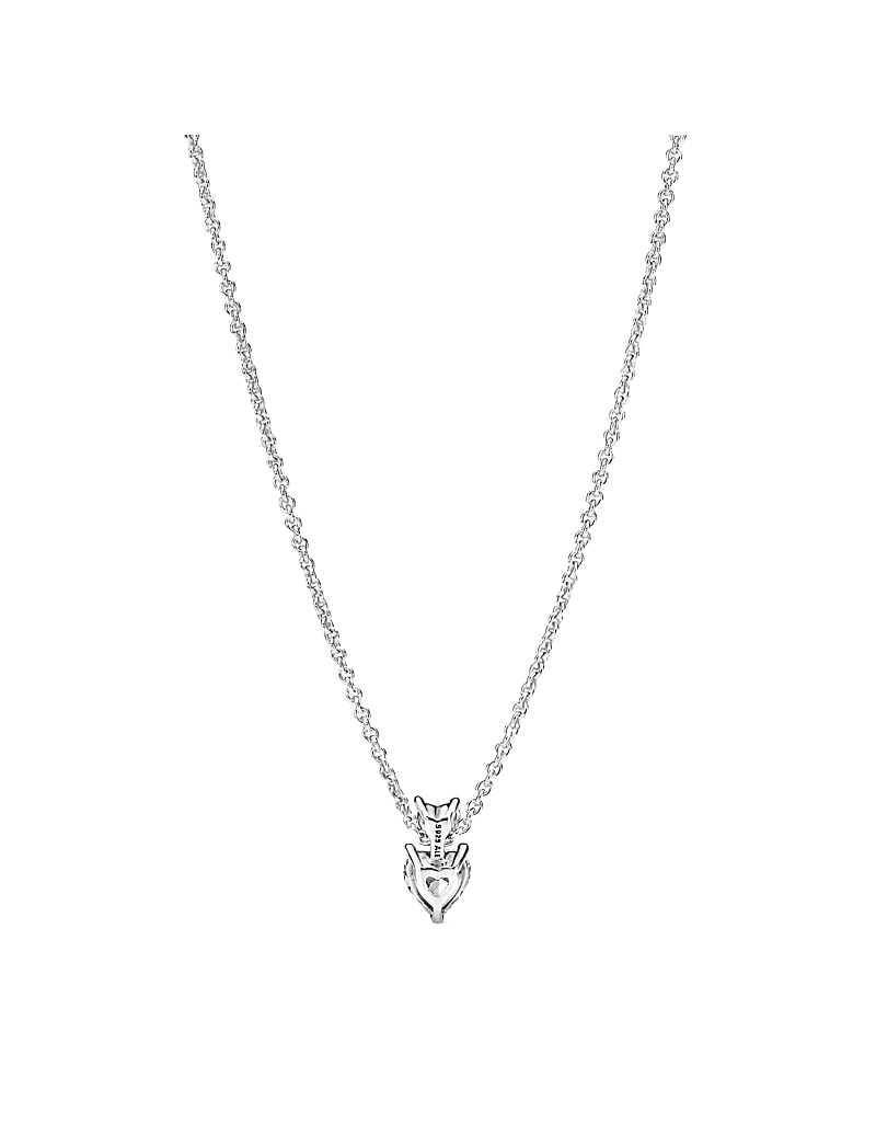 Pandora - Heart sterling silver collier with clear cubic zirconia - Ķēdītes - clear - 2