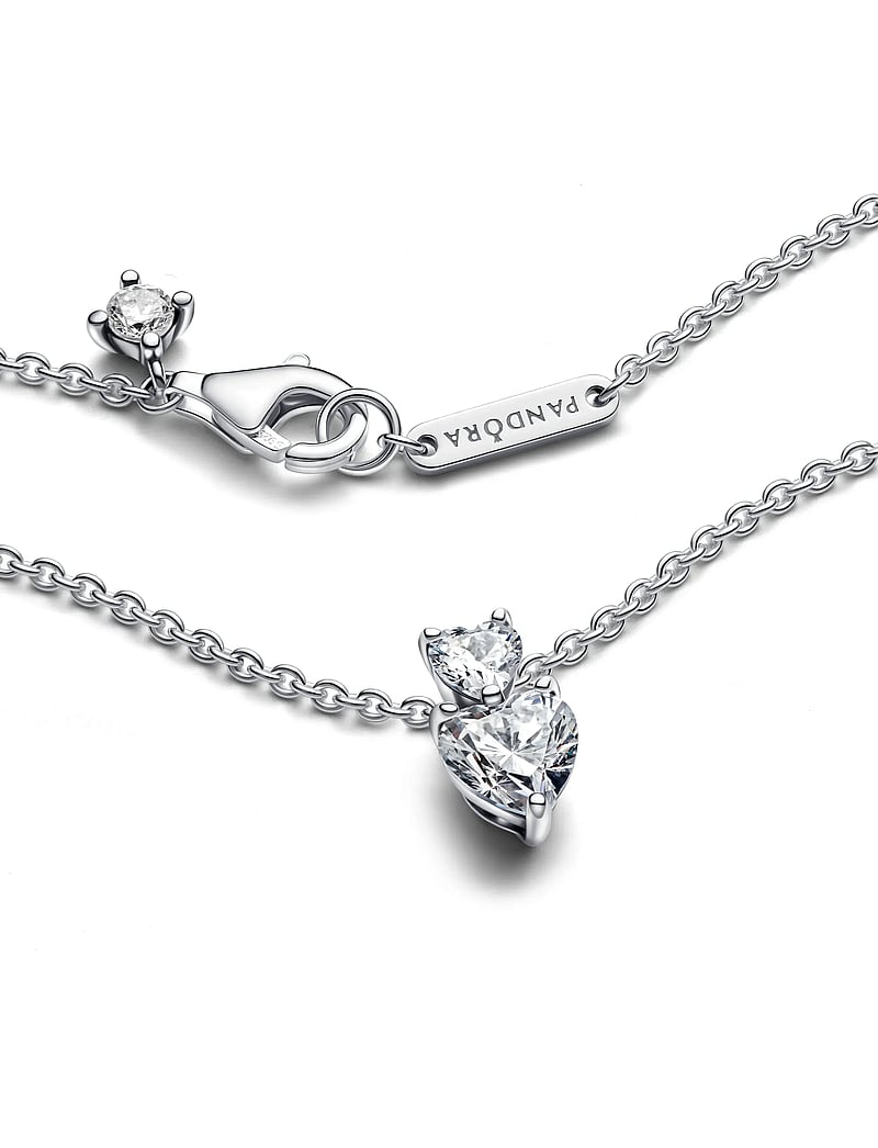 Pandora - Heart sterling silver collier with clear cubic zirconia - Ķēdītes - clear - 3