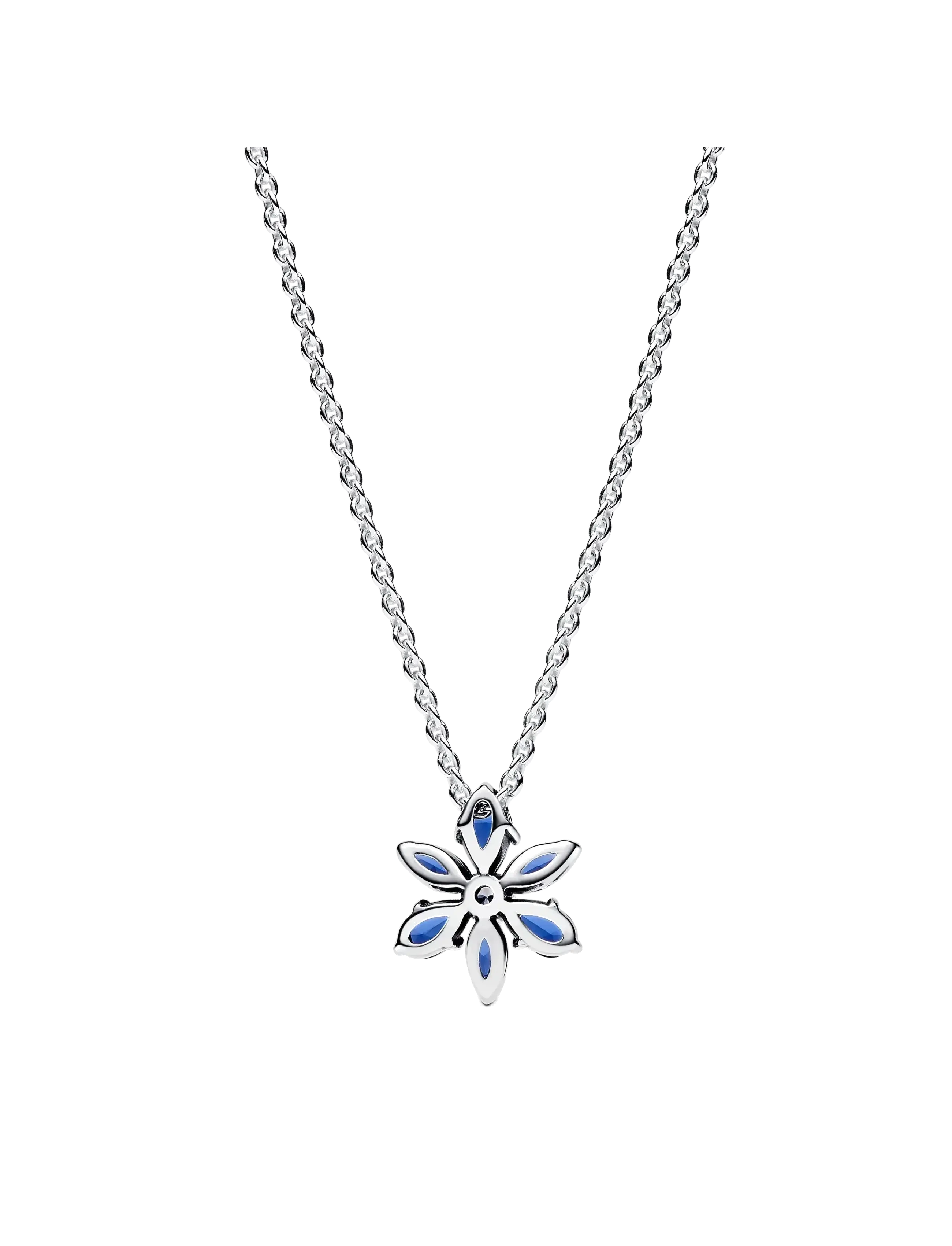 Pandora - Sparkling Blue Herbarium Cluster Pendant - kedjehalsband - silver - 2