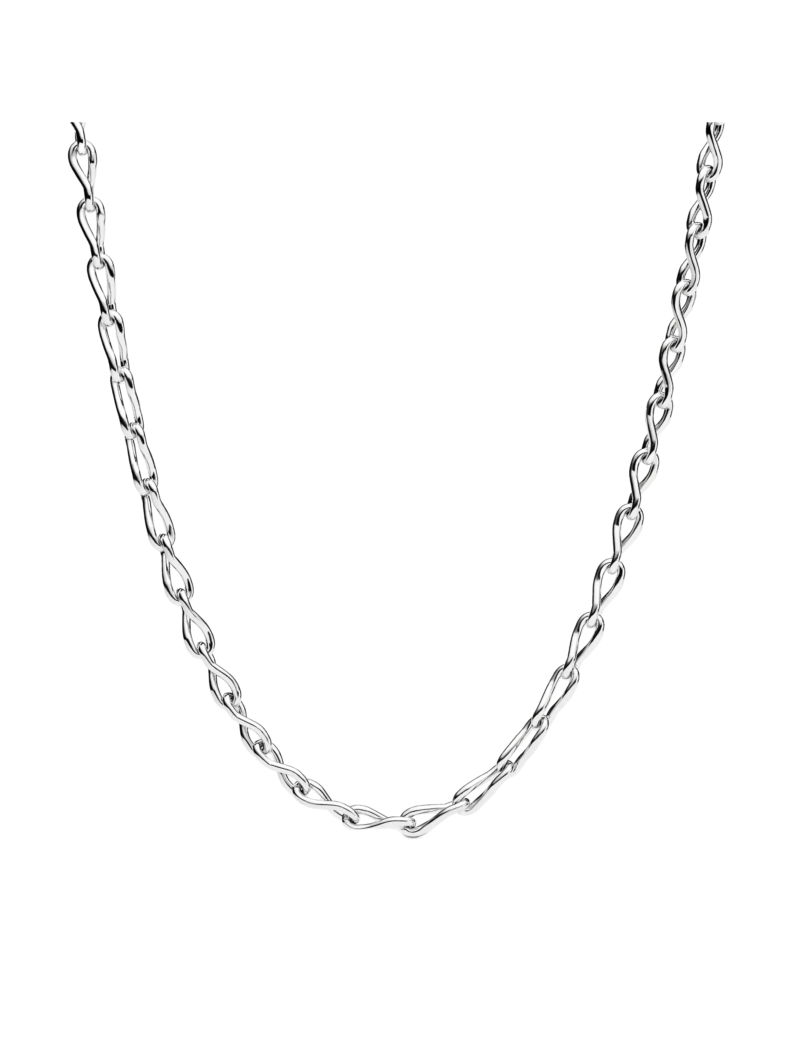 Pandora - Figure of 8 chain link sterling silver necklace - halsketten - no color - 1