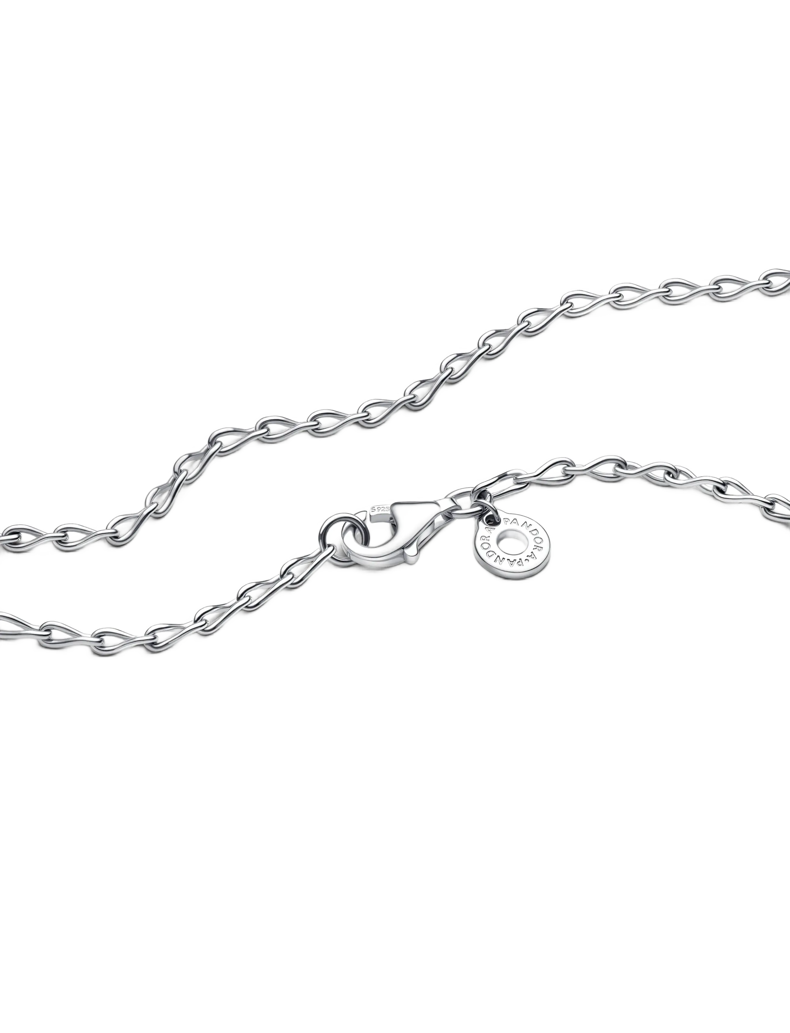 Pandora - Figure of 8 chain link sterling silver necklace - halskæder - no color - 2