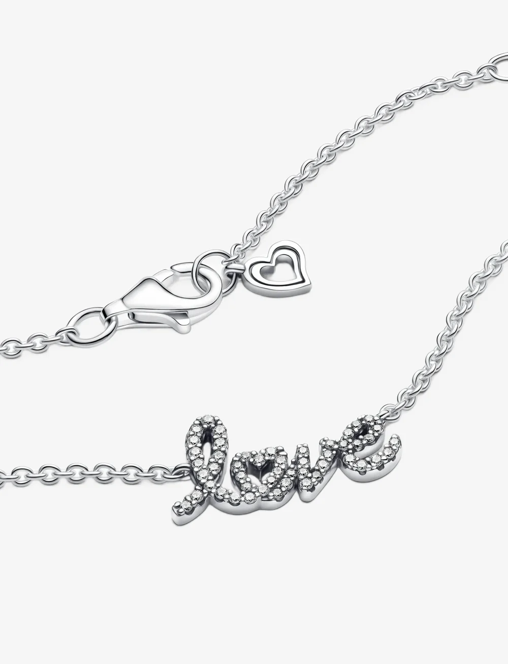 Pandora - Love sterling silver collier with clear cubic zirconia - kedjehalsband - clear - 2