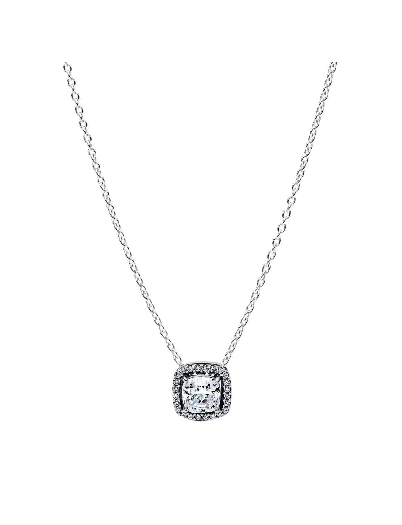 Pandora Halo Pendant Collier Necklace - Halskæder - CLEAR / undefined
