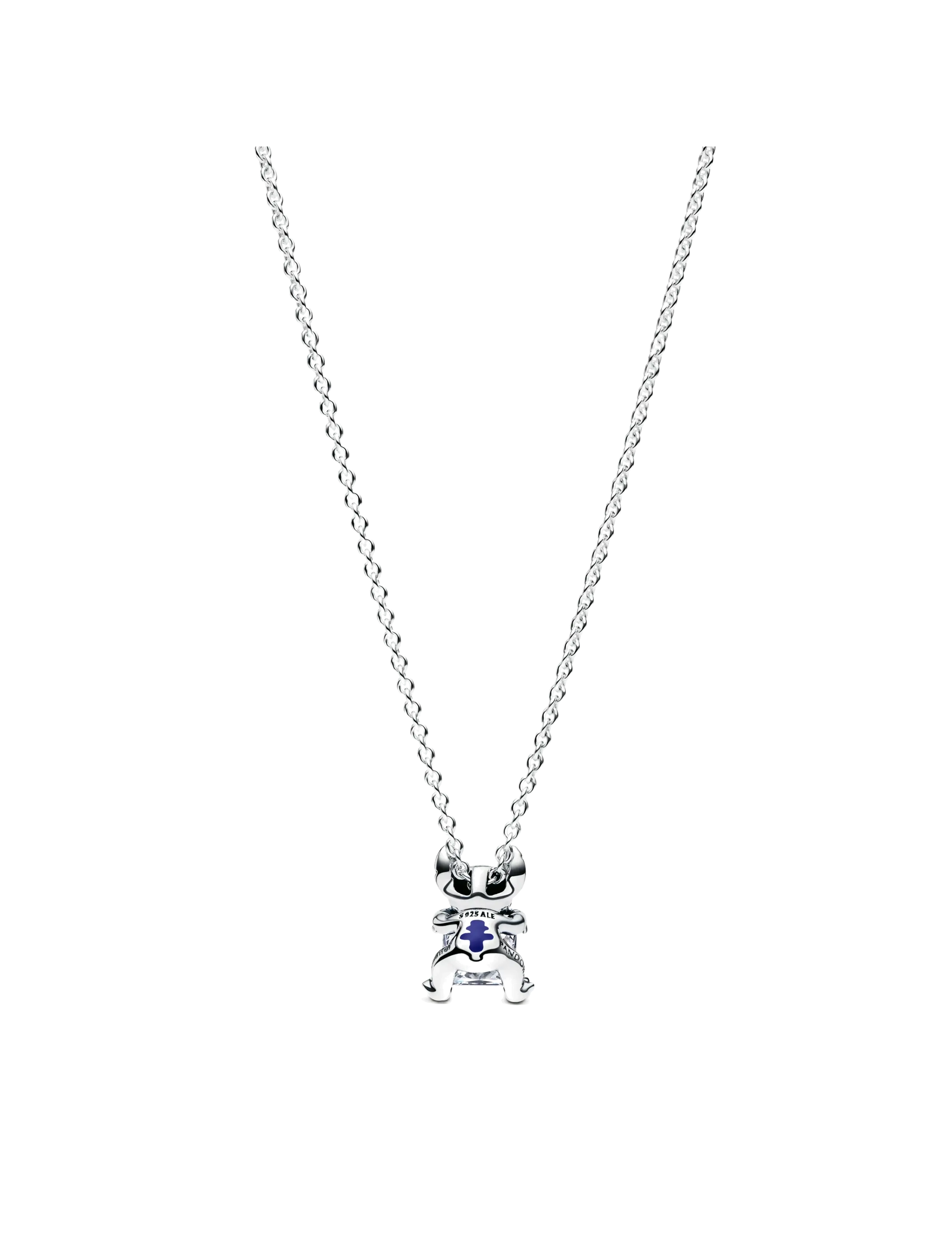 Pandora - Disney Stitch pendant necklace with clear cubic zirconia, purple, blue and black enamel - halsketten - blue - 2