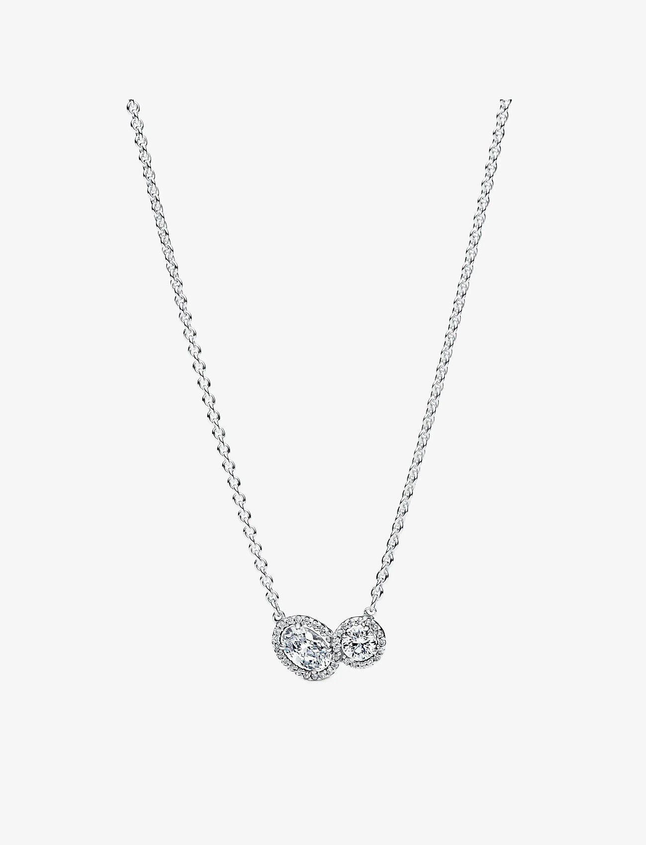 Pandora - Sterling silver collier with clear cubic zirconia - chain necklaces - clear - 1