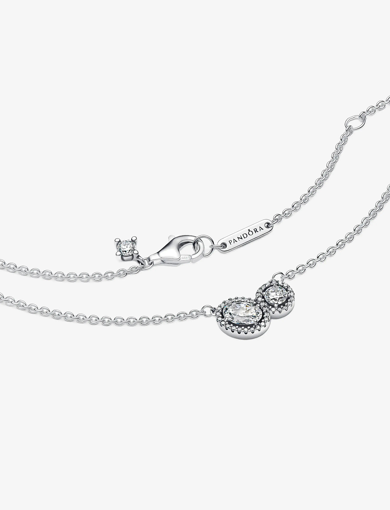 Pandora - Sterling silver collier with clear cubic zirconia - chain necklaces - clear - 3