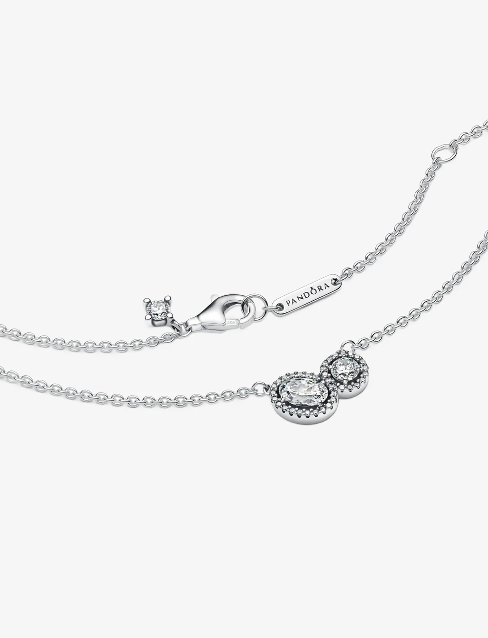 Pandora - Sterling silver collier with clear cubic zirconia - kedjehalsband - clear - 3