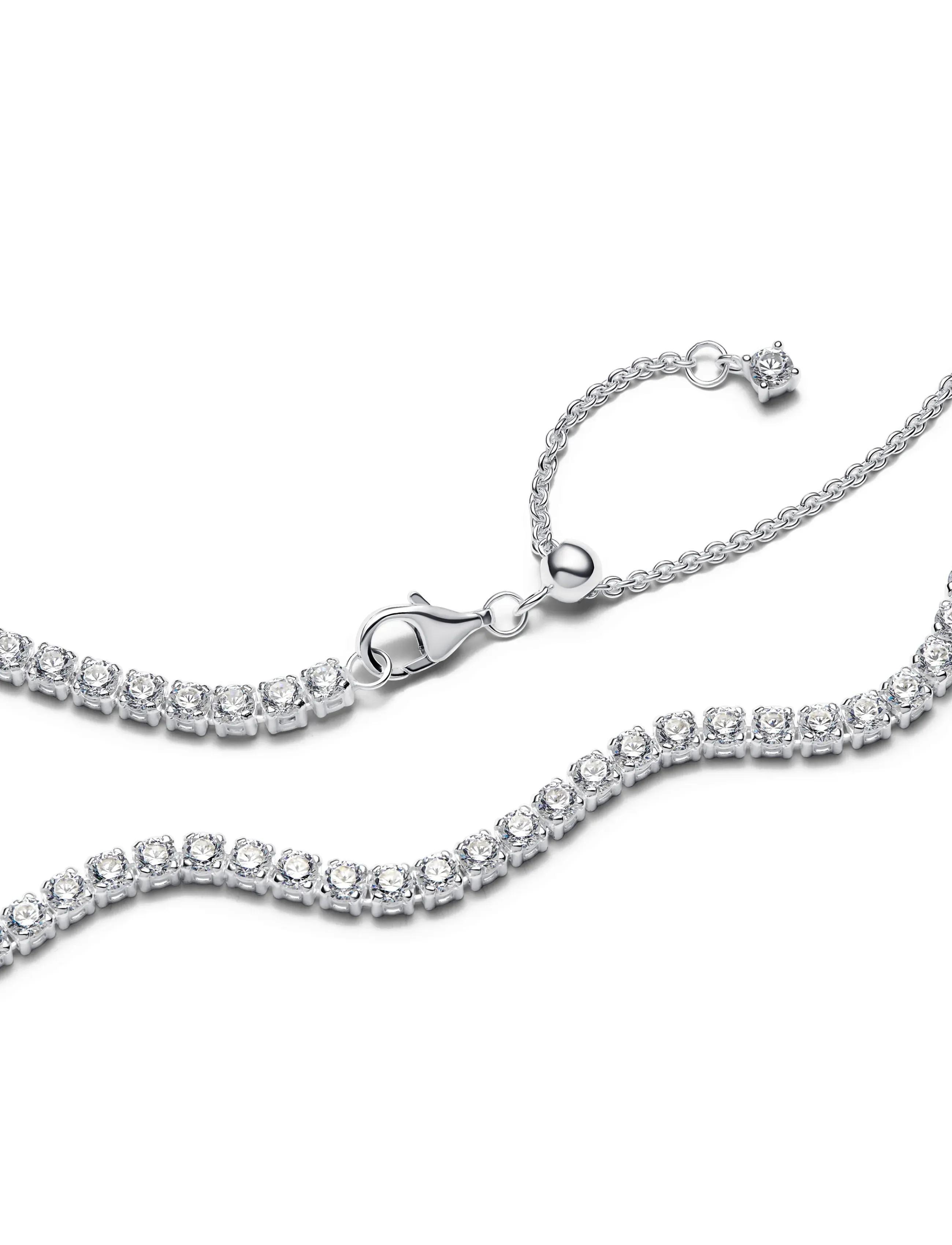 Pandora - Sterling silver choker with clear - clear - 2