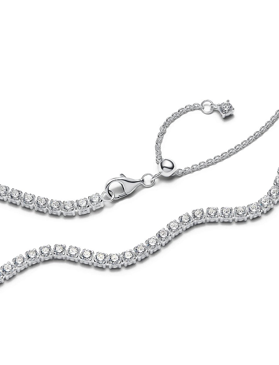 Pandora - Sterling silver choker with clear - clear - 2