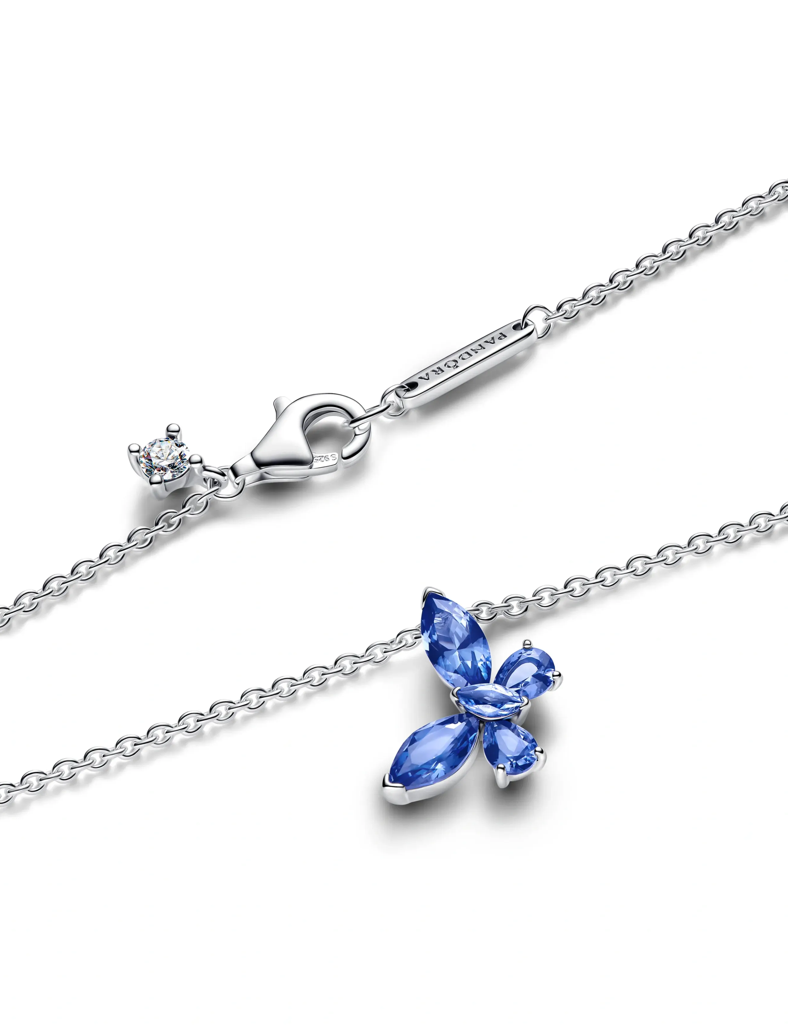 Pandora - Butterfly Pendant Necklace - colliers chaîne - blue - 4