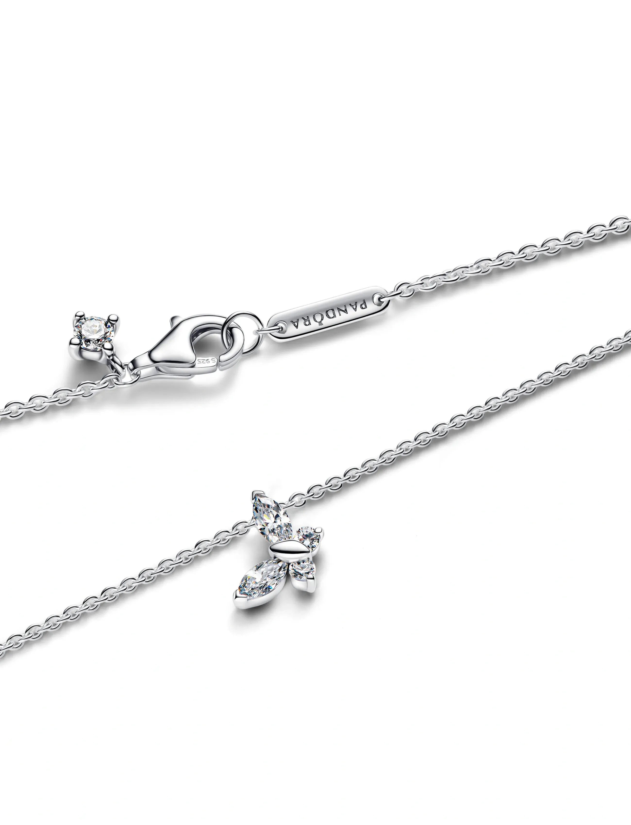 Pandora - Butterfly sterling silver collier with clear cubic zirconia - clear - 4
