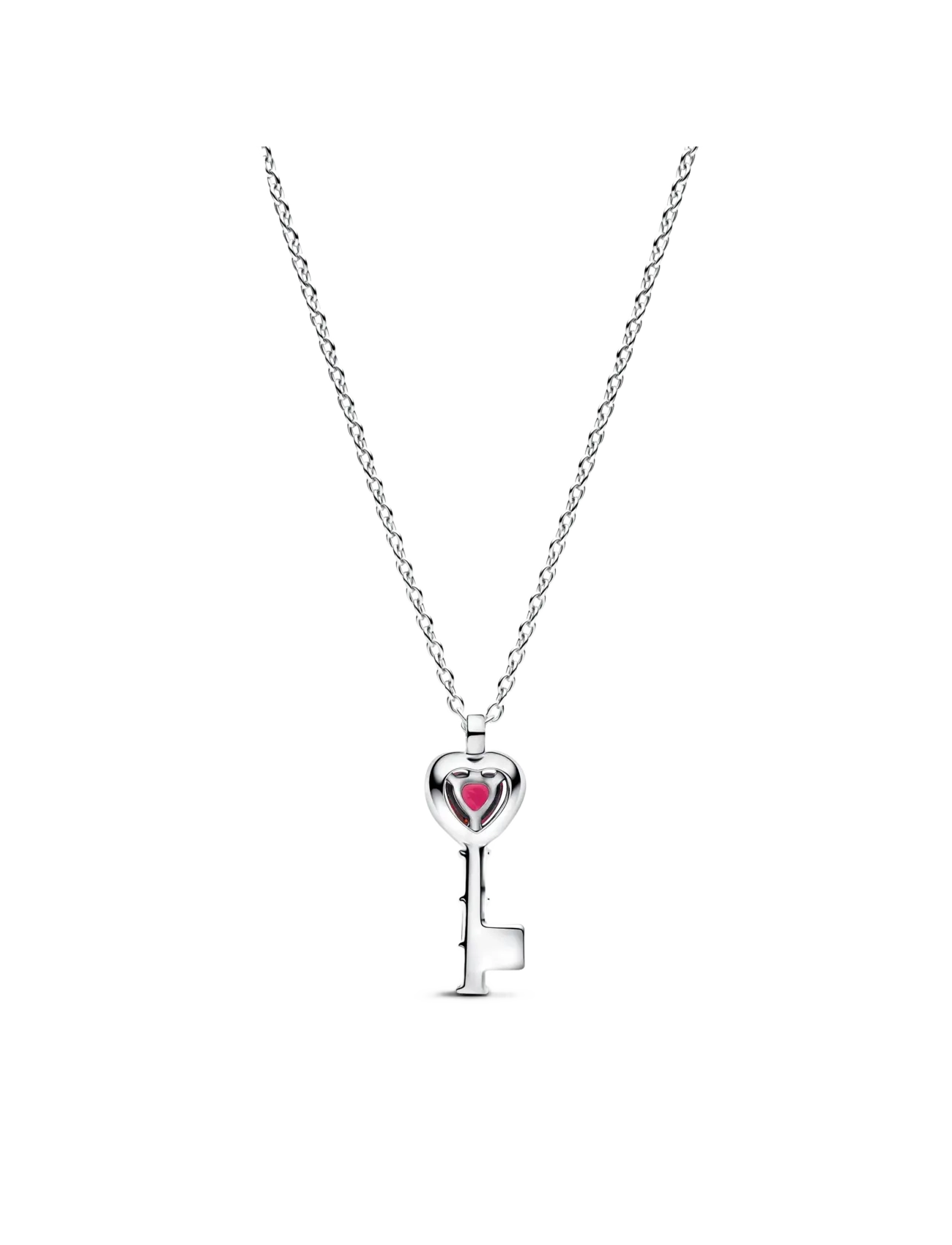 Pandora - Elevated Heart Key Collier Necklace - lenkekjeder - red - 2
