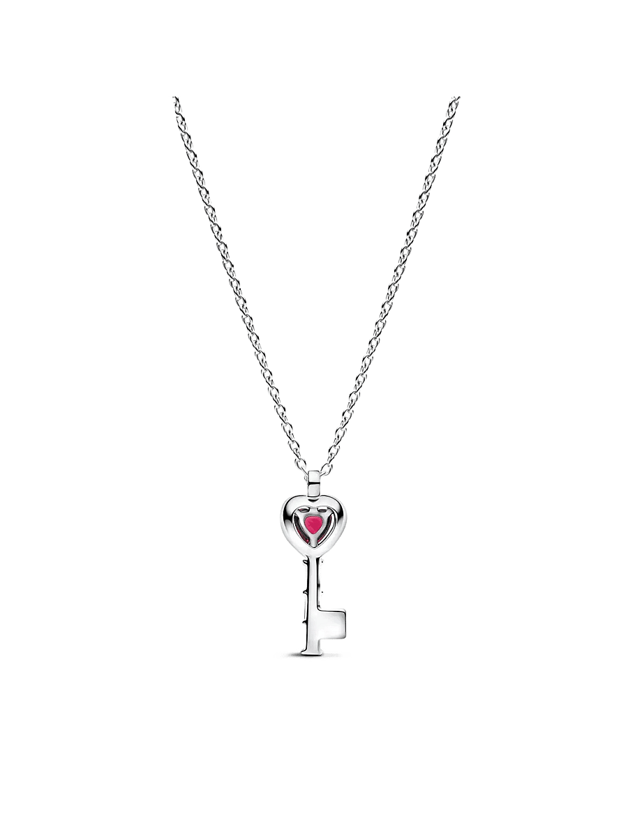Pandora - Elevated Heart Key Collier Necklace - ketten mit anhänger - red - 2