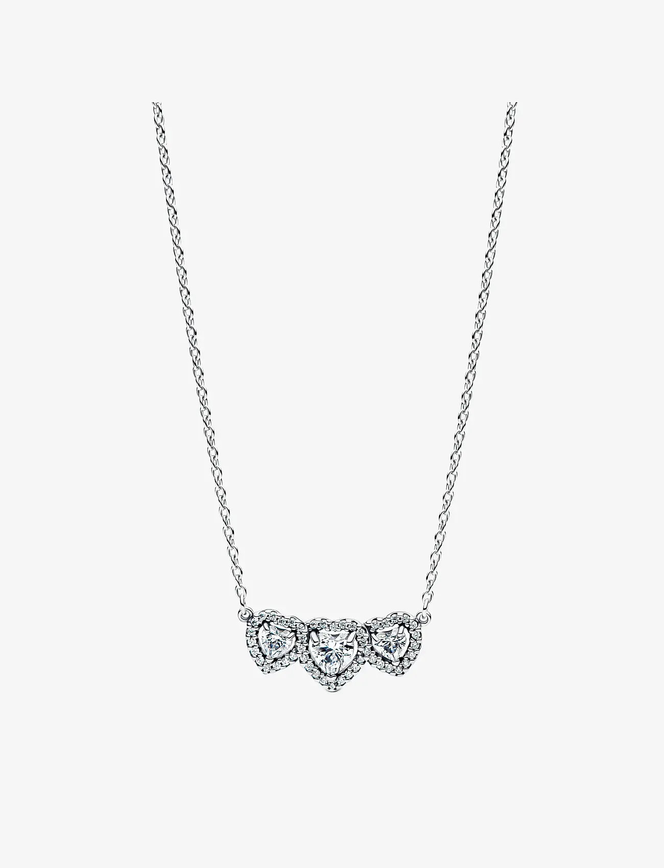 Pandora - Halo Heart Trilogy Collier Necklace - ketten mit anhänger - clear - 1