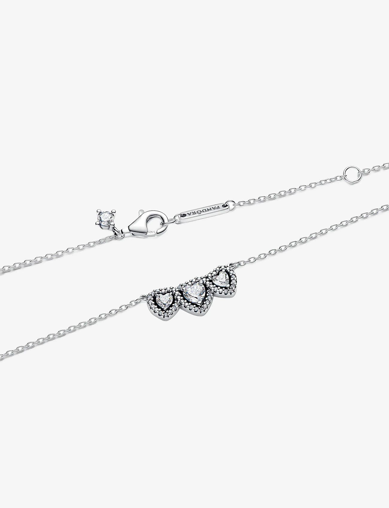 Pandora - Halo Heart Trilogy Collier Necklace - ketten mit anhänger - clear - 3