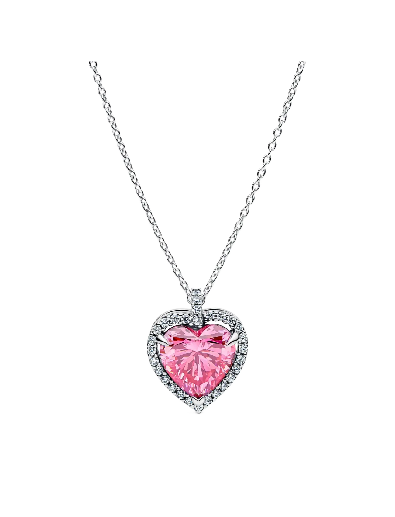 Pandora Heart sterling silver collier with - Accessories - PINK / silver