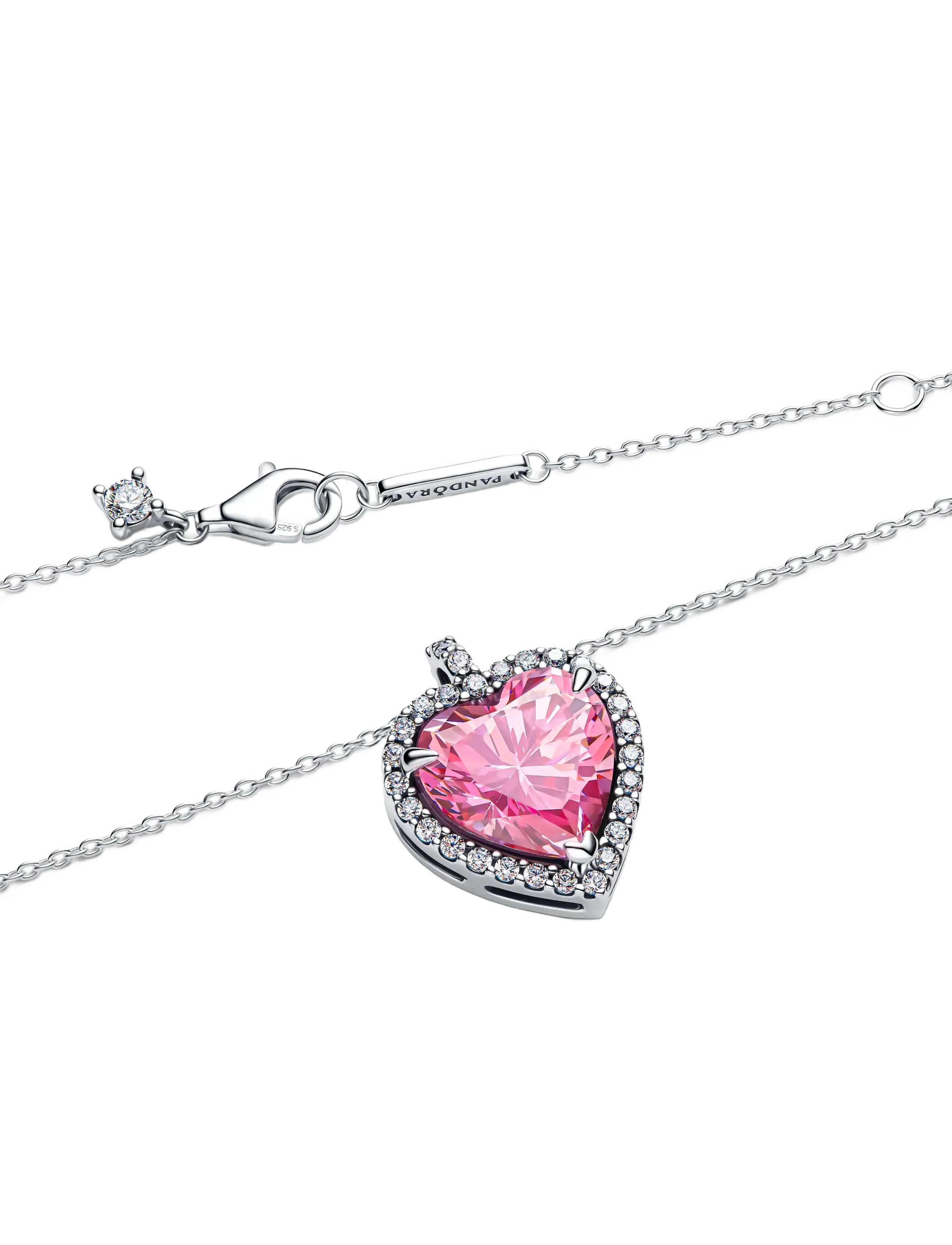 Pandora - Heart sterling silver collier with - pink - 3