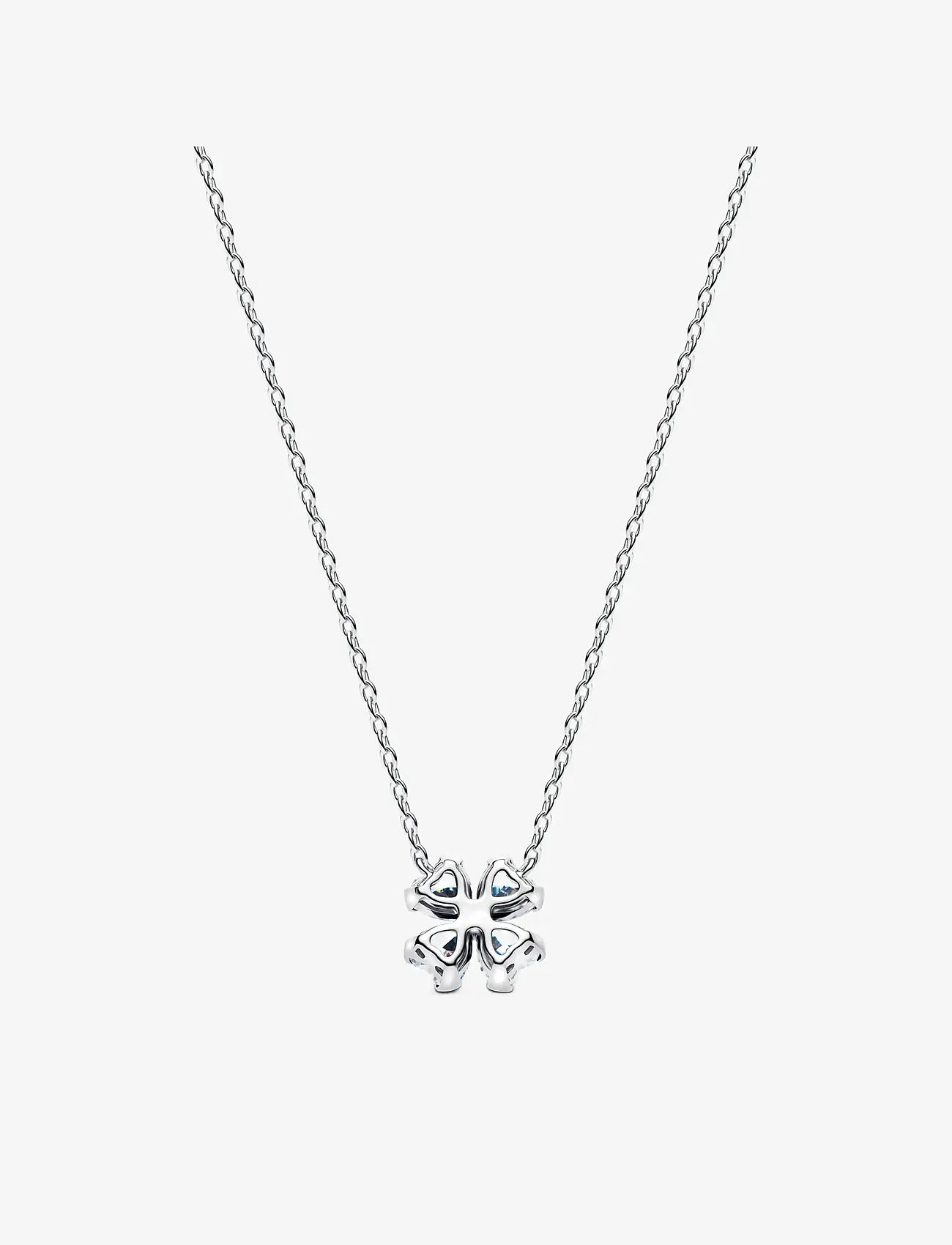 Pandora - Sparkling Lucky Clover Pendant Necklace - pendant necklaces - clear - 2