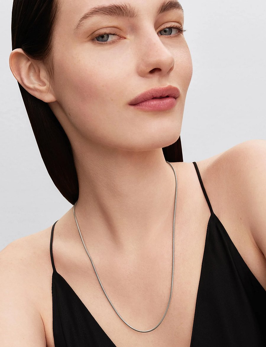 Pandora - Slim Snake Chain Necklace - halskæder - no color - 0