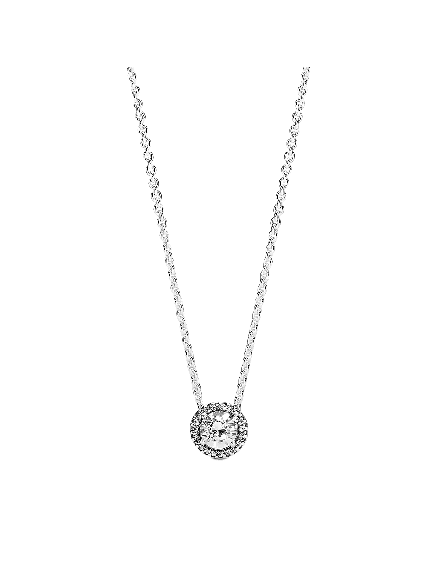 Pandora - Round Sparkle Necklace - kettingen met hanger - clear - 1