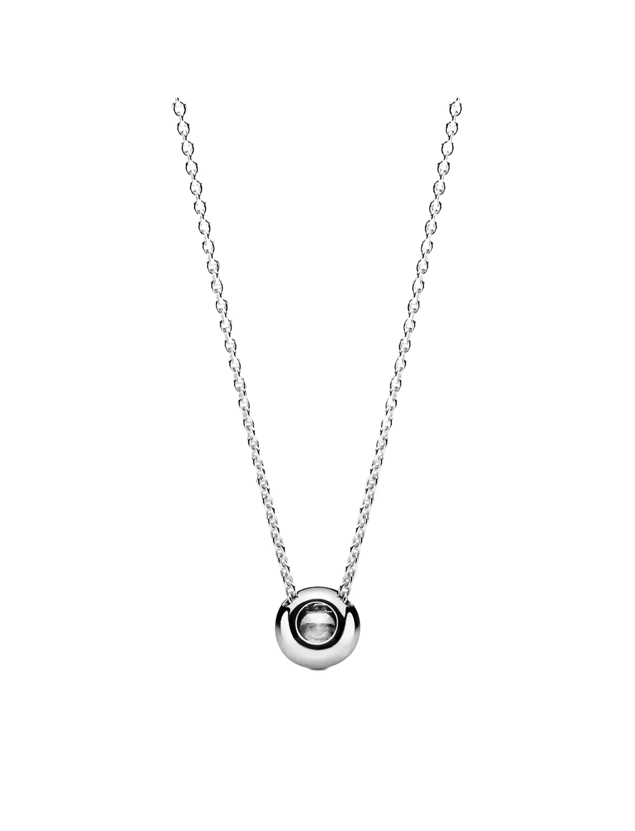 Pandora - Round Sparkle Necklace - kettingen met hanger - clear - 2
