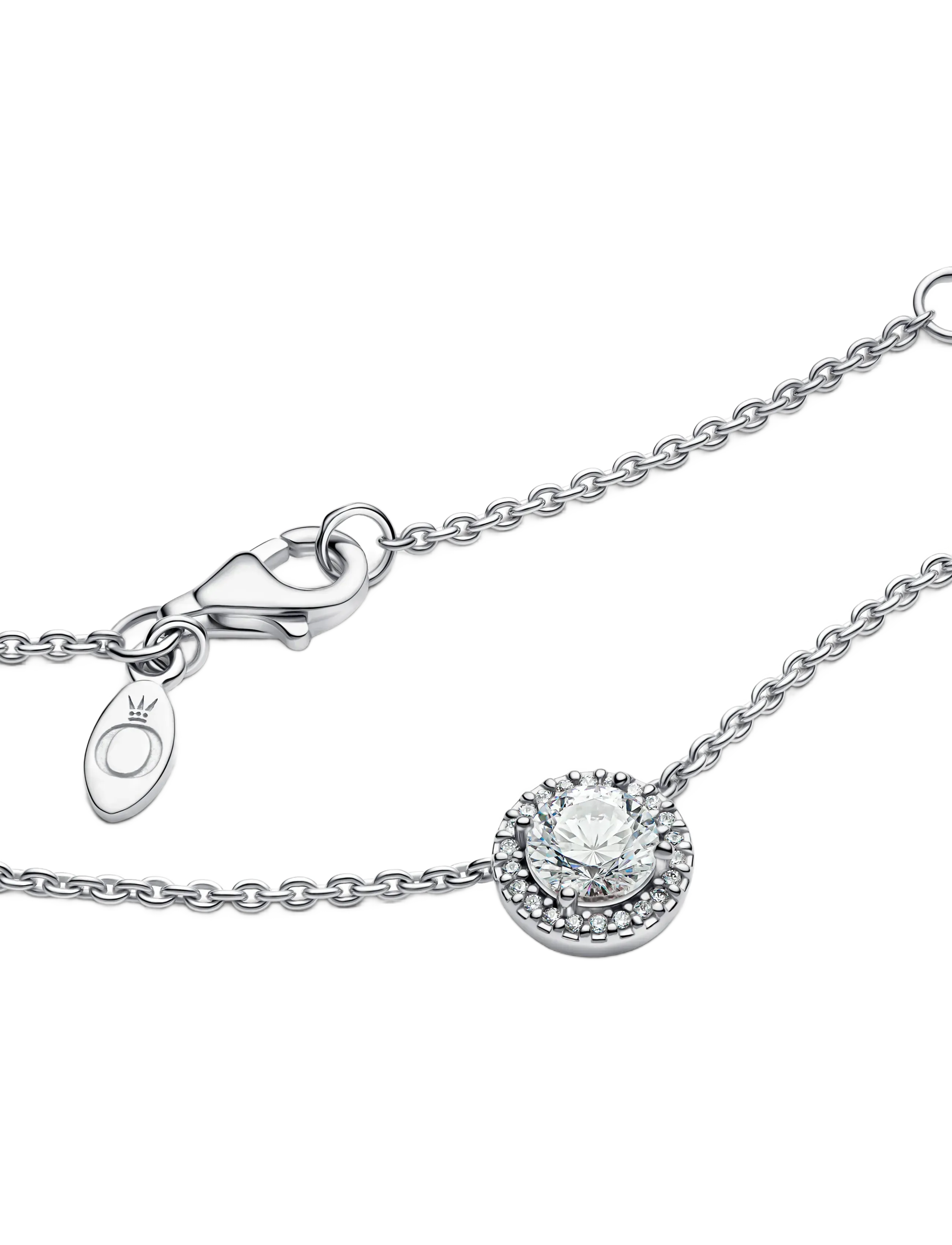 Pandora - Round Sparkle Necklace - kettingen met hanger - clear - 3