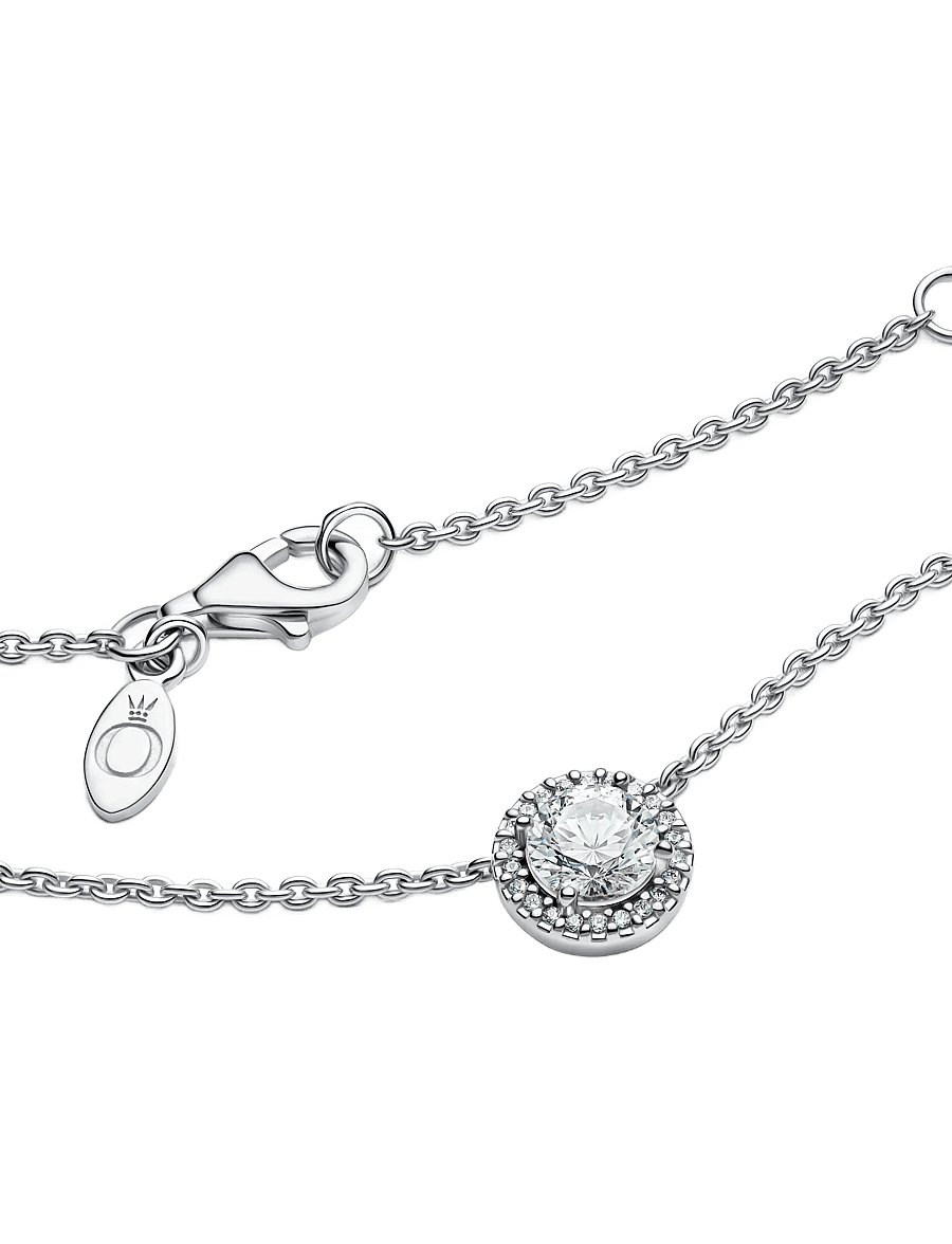 Pandora - Round Sparkle Necklace - kettingen met hanger - clear - 3