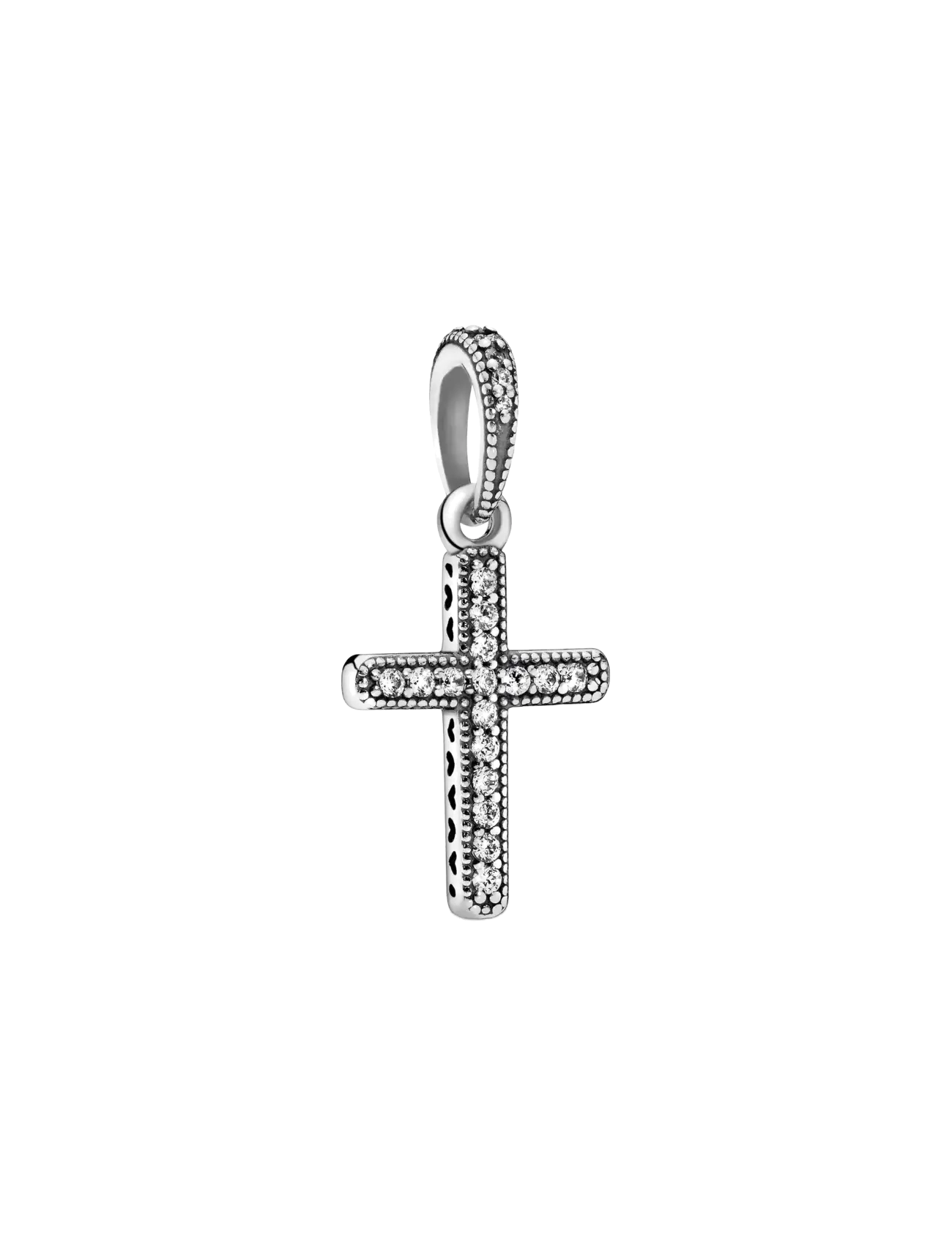 Pandora Cross silver pendant with clear cubic zirconia - Charms - CLEAR / undefined