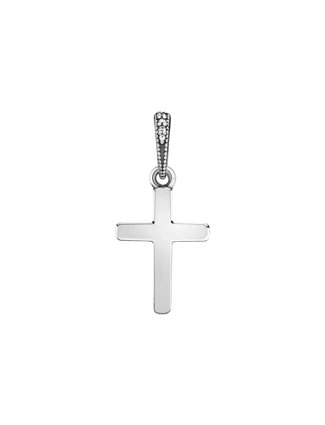 Pandora - Cross silver pendant with clear cubic zirconia - vedhæng - clear - 2