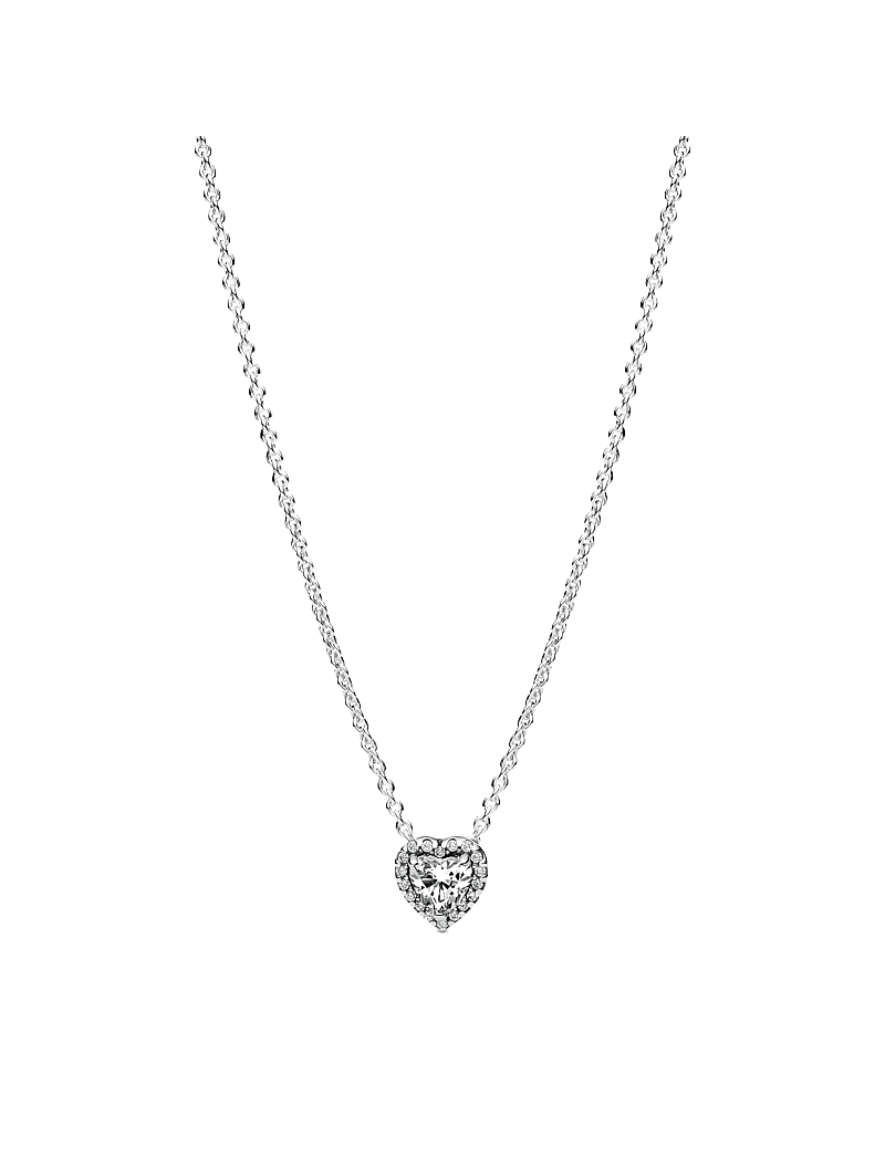 Pandora - Heart sterling silver collier with clear cubic zirconia - halsketten - no color - 1