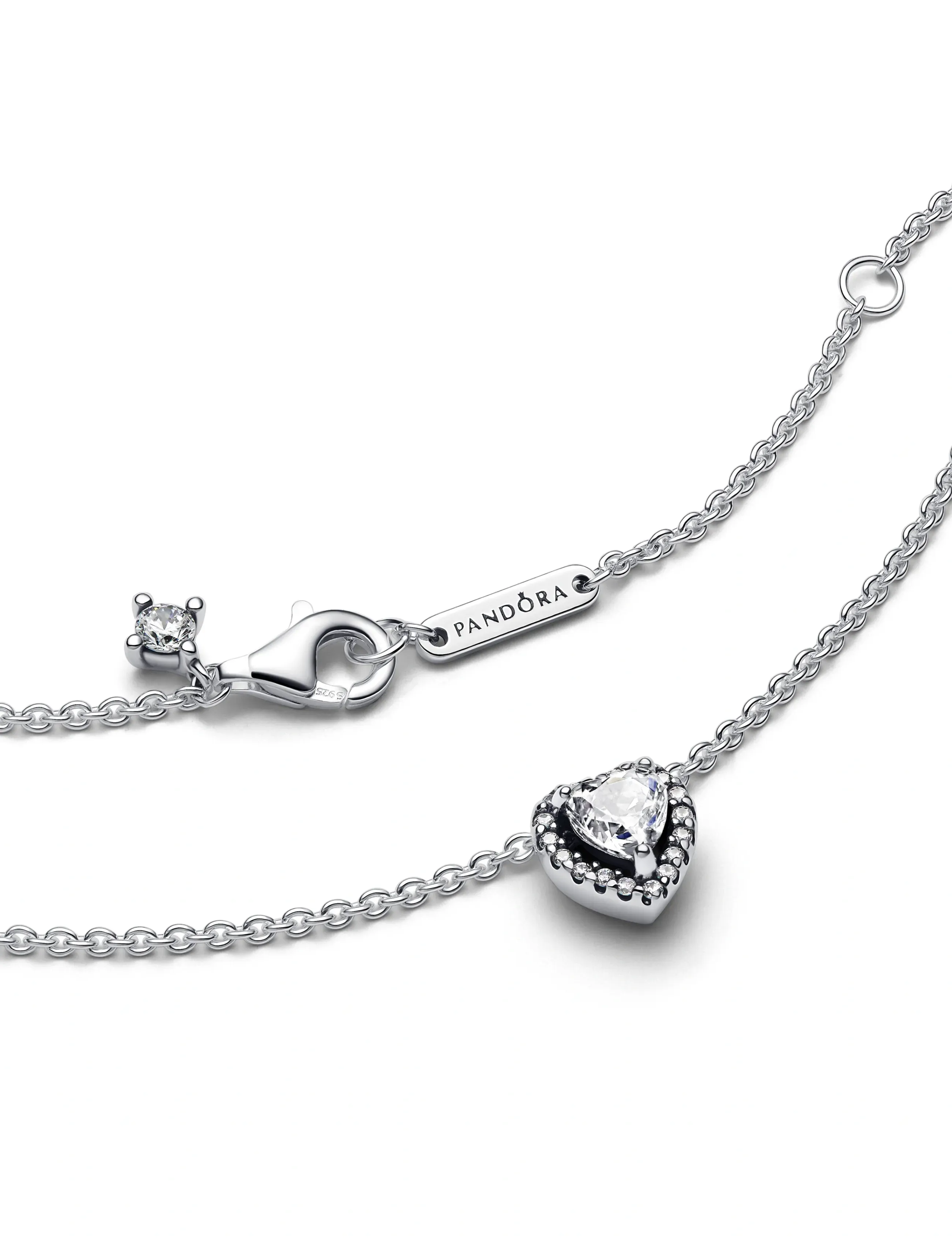 Pandora - Elevated Heart Necklace - halsketten - no color - 3