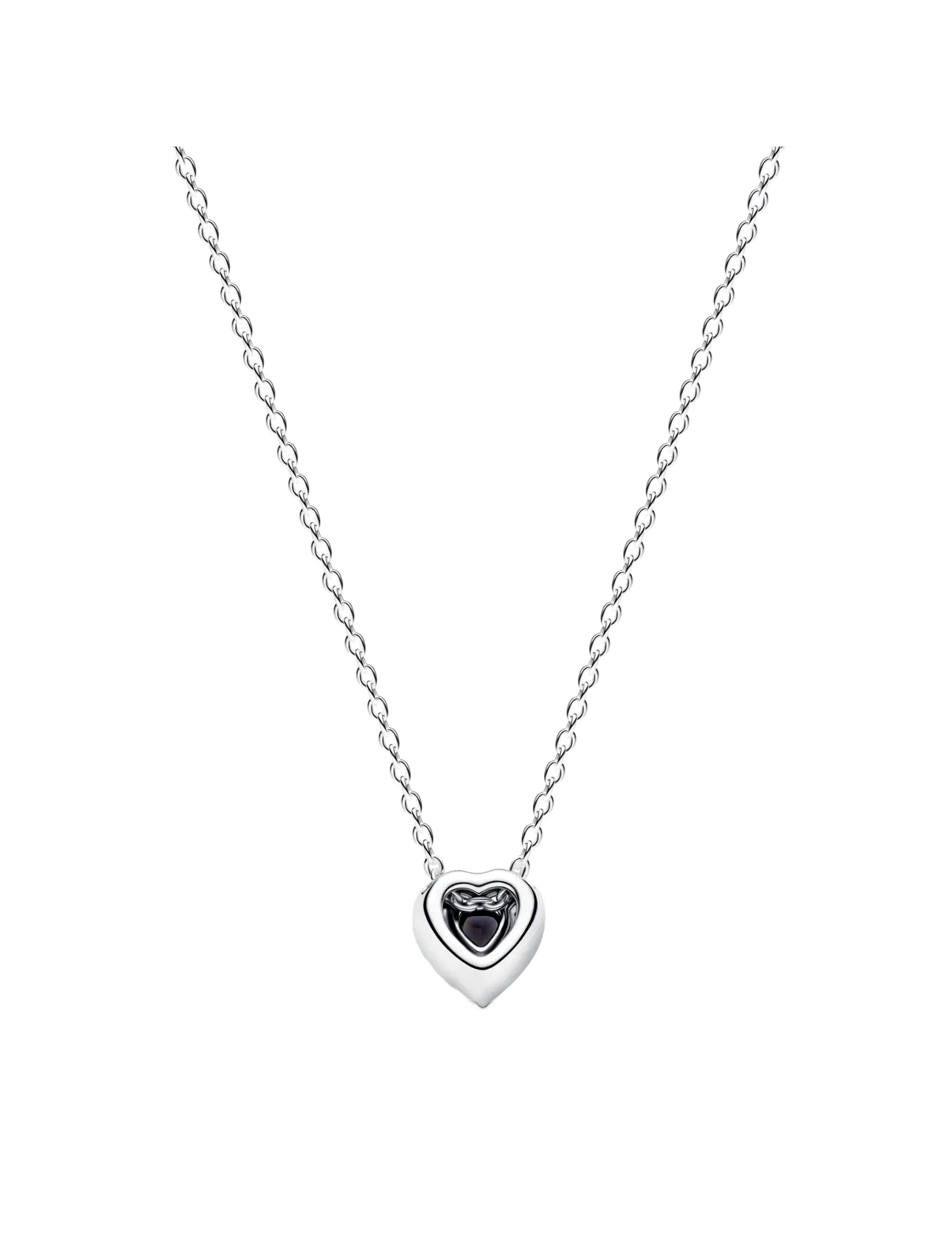 Pandora - Heart sterling silver collier with - black - 2