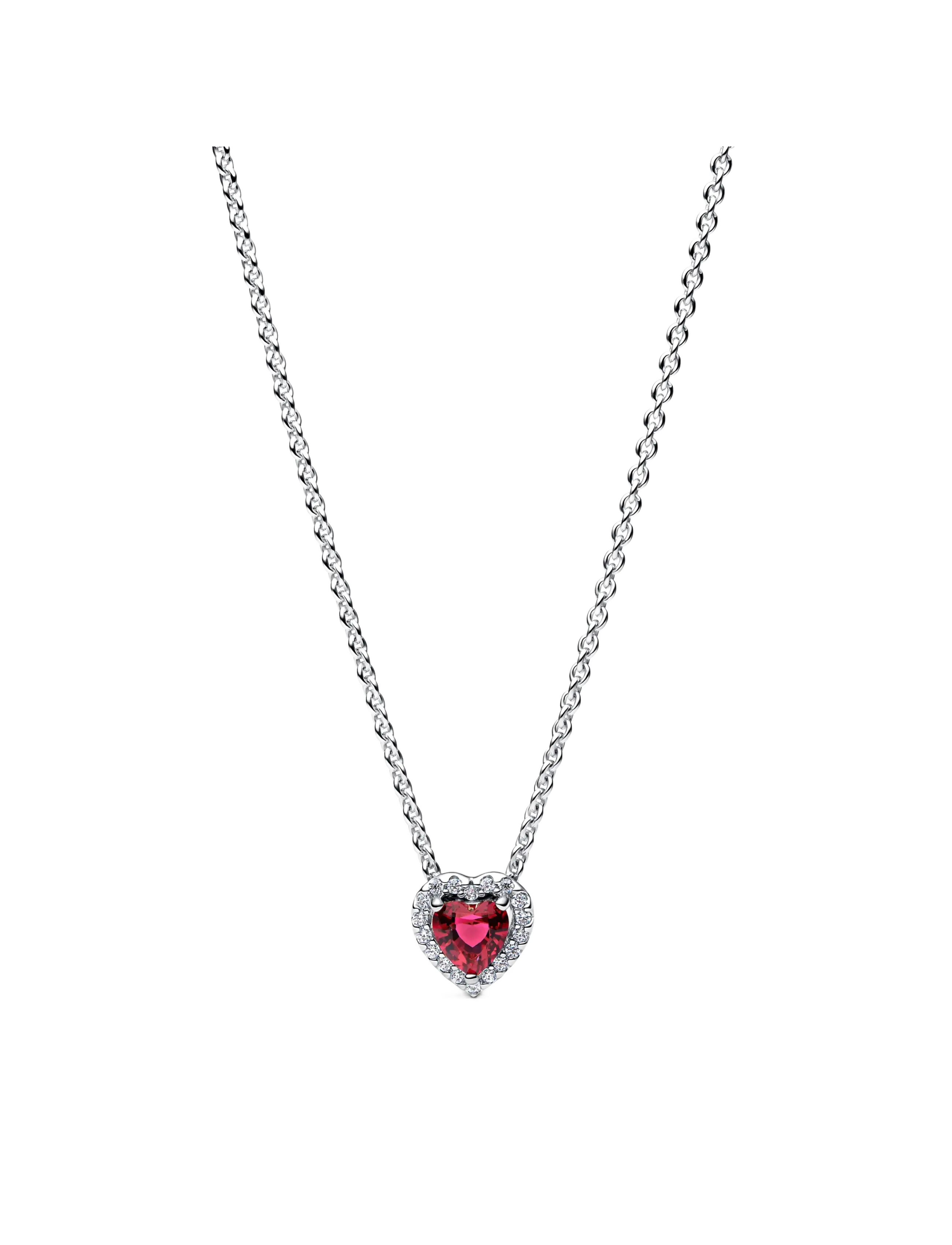 Pandora Heart sterling silver collier with - Accessories - RED / red