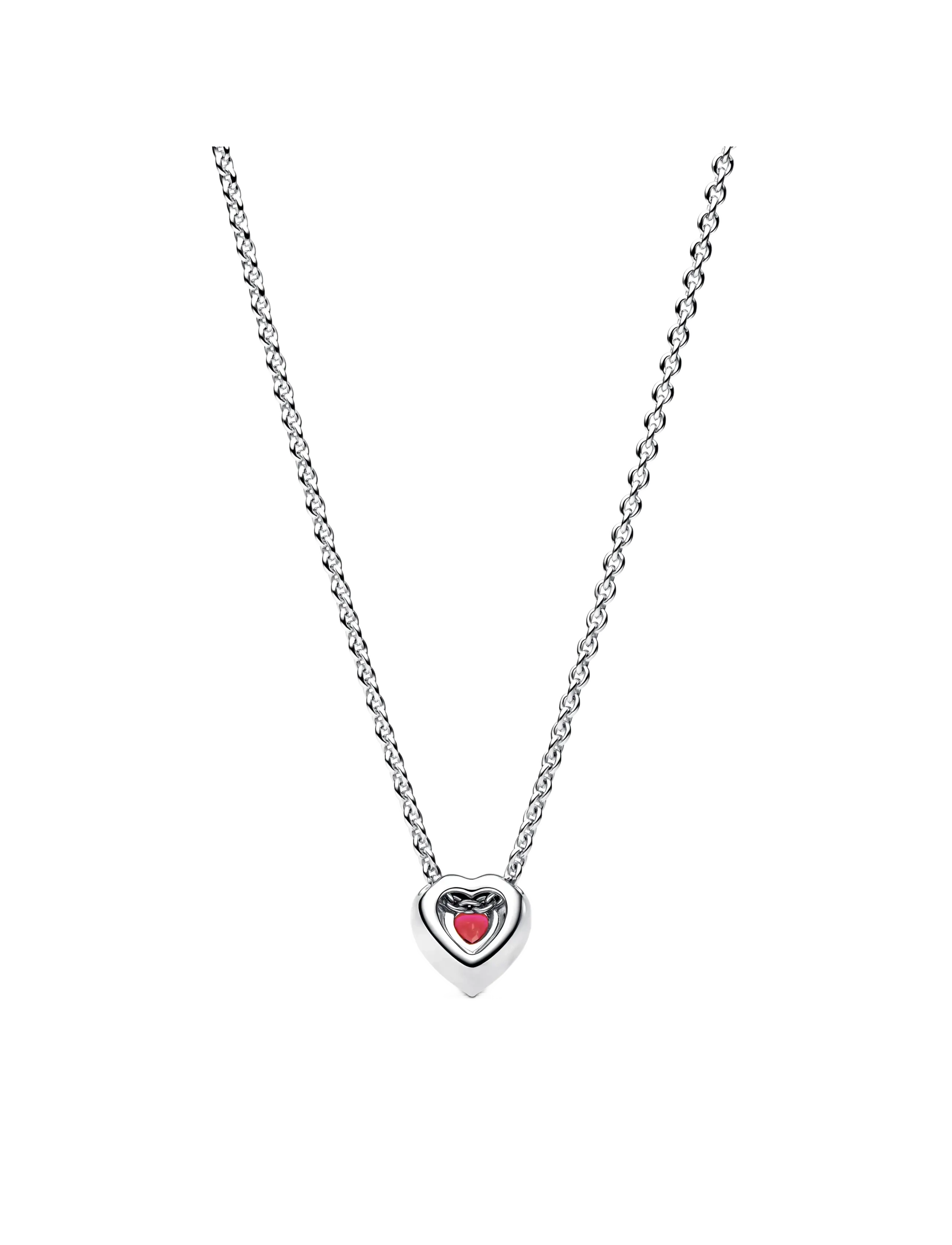 Pandora - Heart sterling silver collier with - red - 2