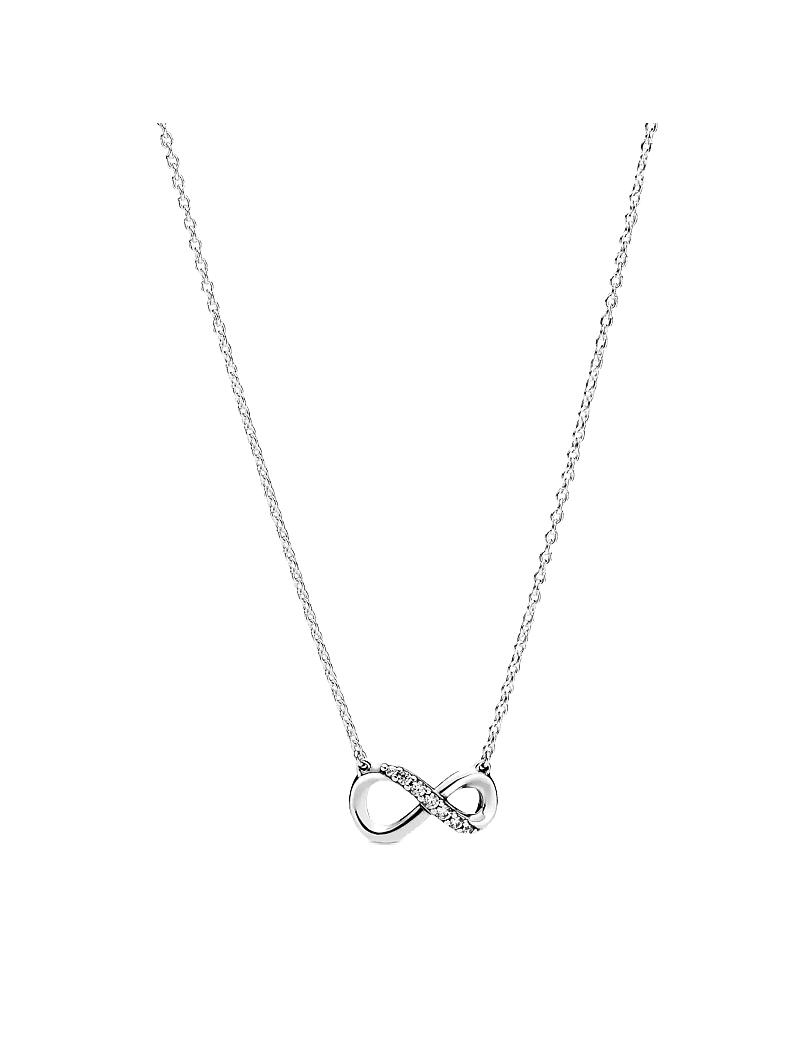 Pandora - Infinity sterling silver collier with clear cubic zirconia - anhänger - clear - 1