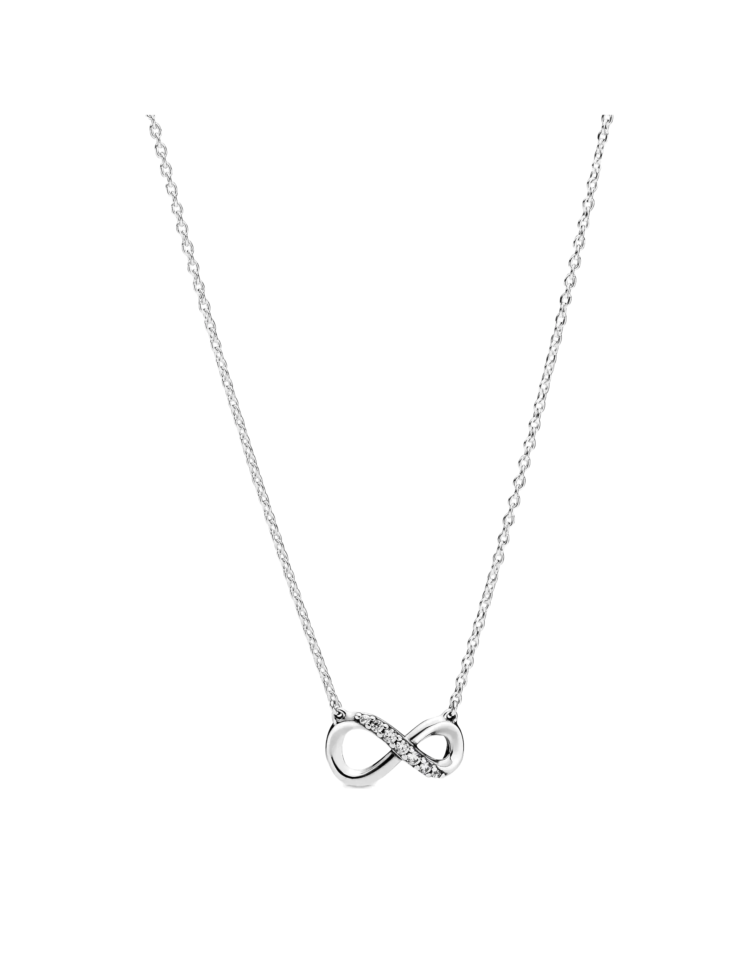 Pandora Infinity sterling silver collier with clear cubic zirconia - Charms - CLEAR / undefined