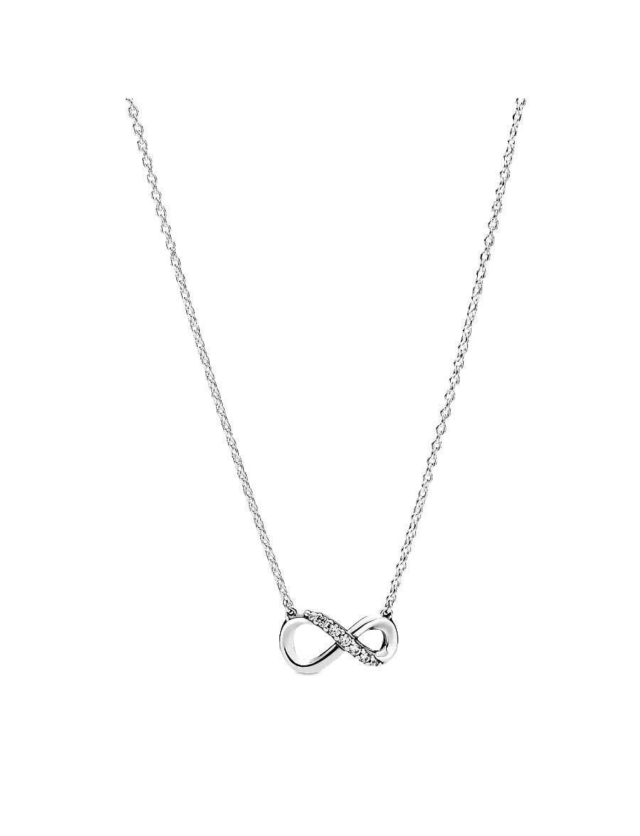 Pandora - Infinity sterling silver collier with clear cubic zirconia - hängen & berlocker - clear - 1