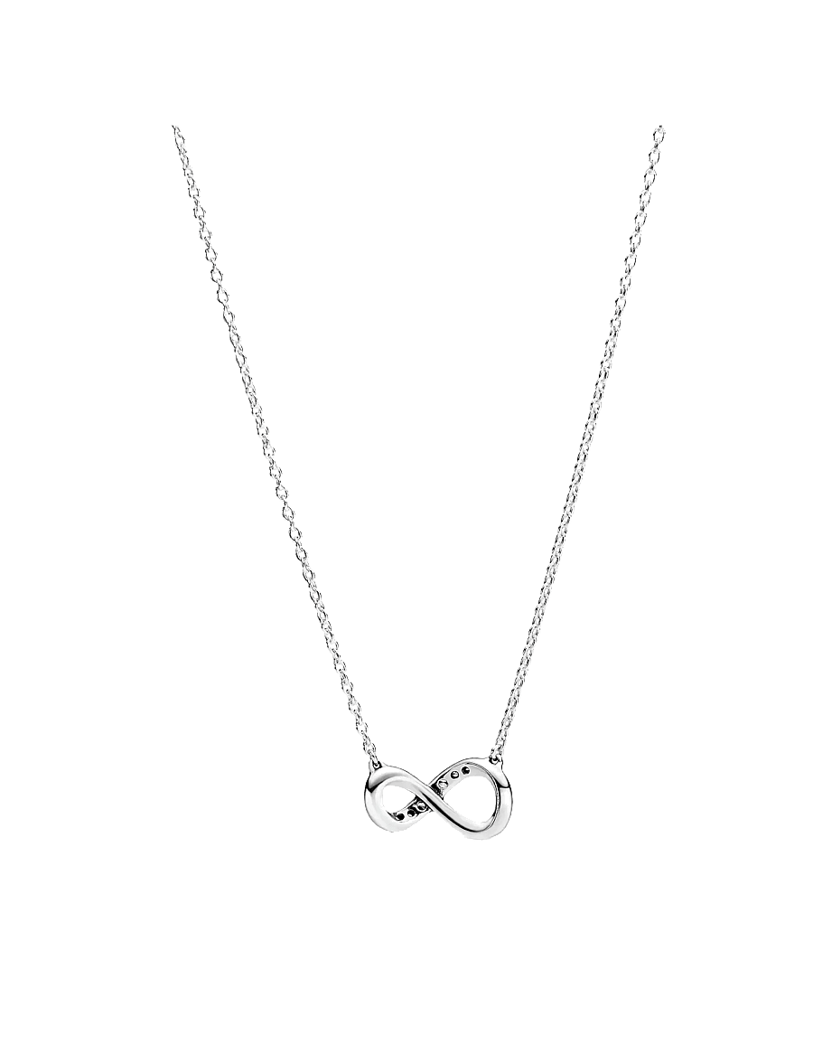 Pandora - Infinity sterling silver collier with clear cubic zirconia - hängen & berlocker - clear - 2