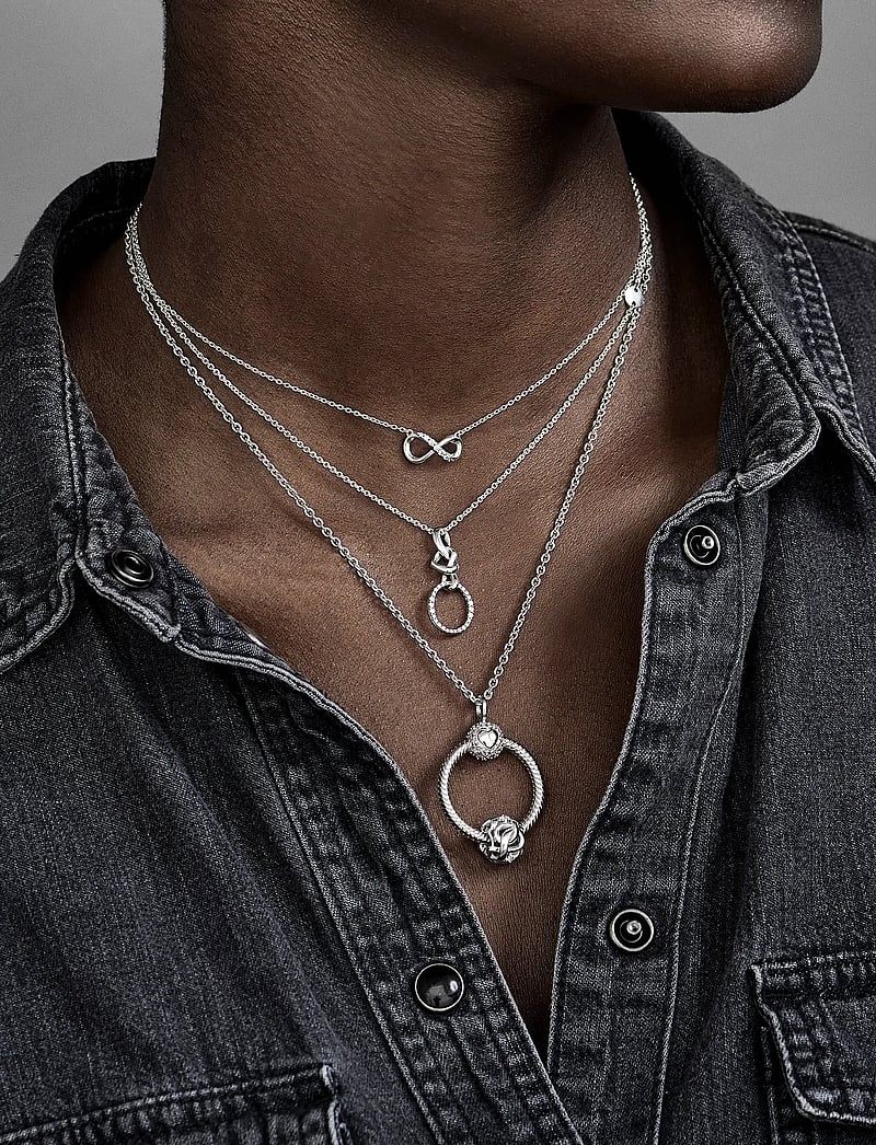 Pandora - Infinity sterling silver collier with clear cubic zirconia - anhänger - clear - 4