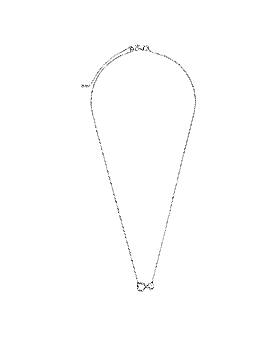 Pandora - Infinity sterling silver collier with clear cubic zirconia - hängen & berlocker - clear - 3