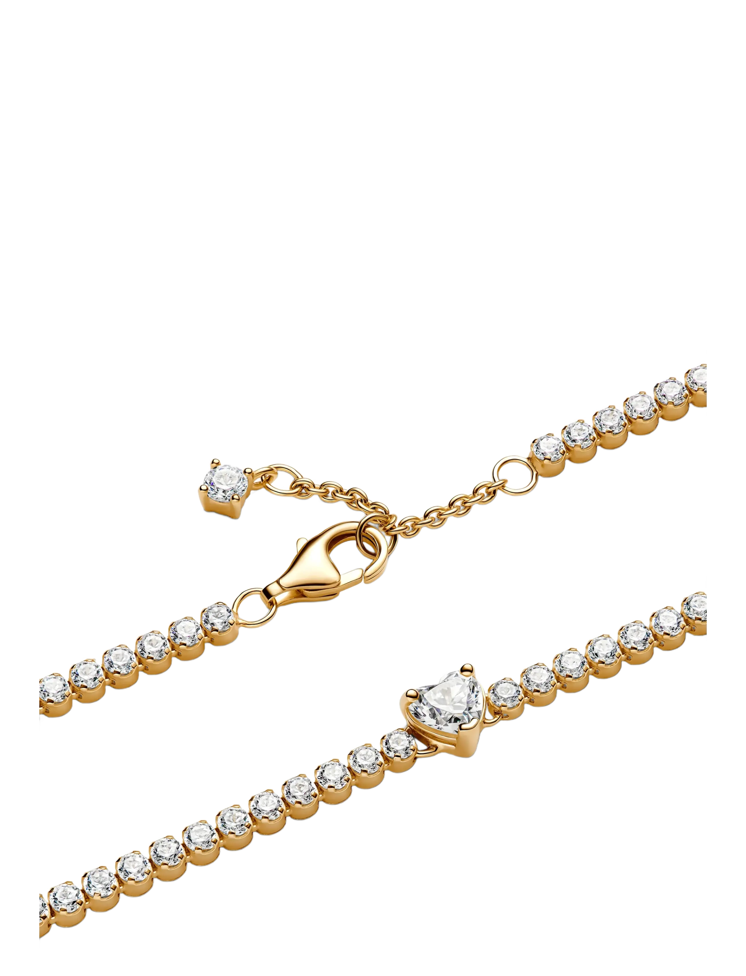 PANDORA Heart 14K Gold-Plated Bracelet With Clear Cubic Zirconia armband dam – bild 2