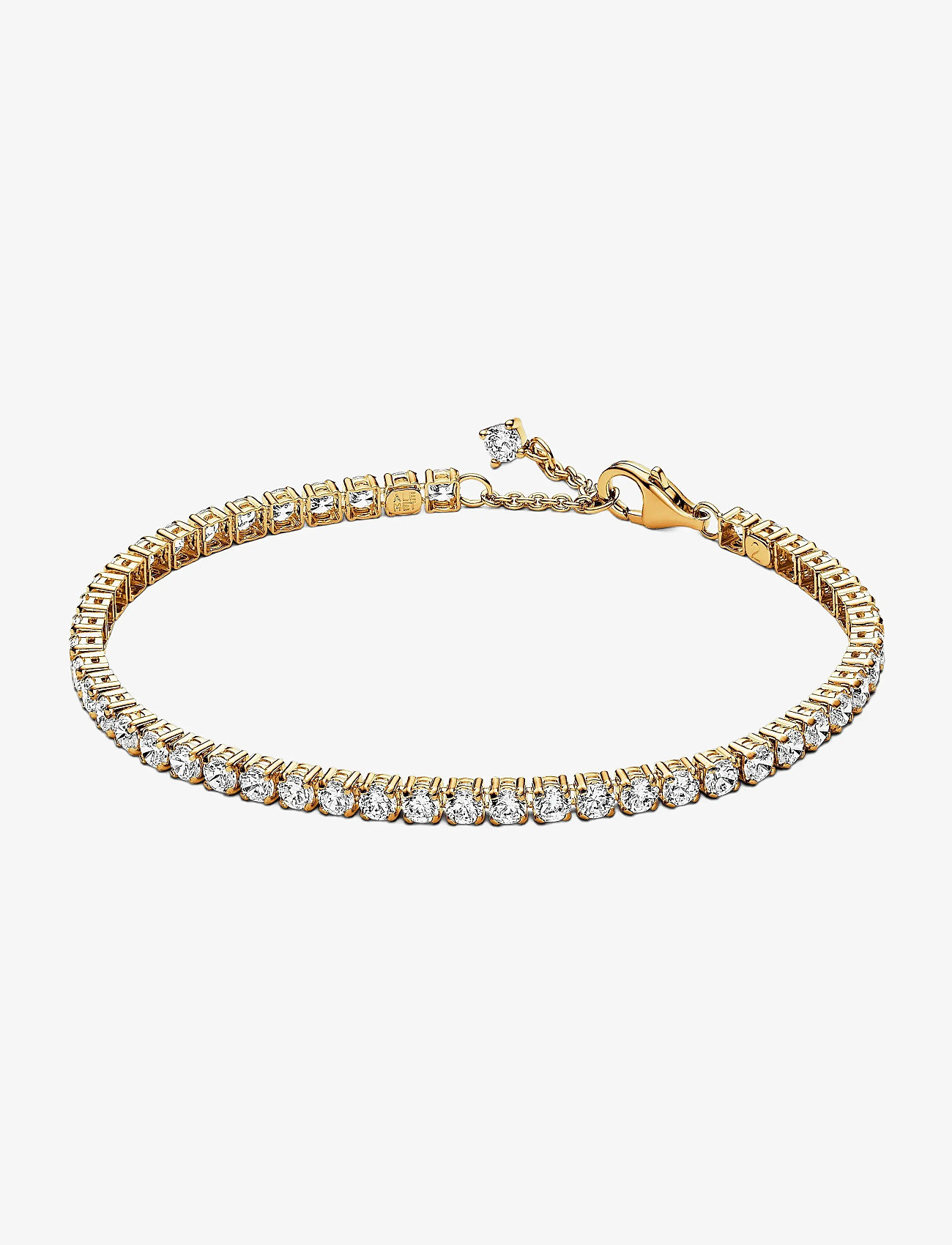 Pandora 14k Gold-plated Tennis Bracelet With Clear Cubic Zirconia