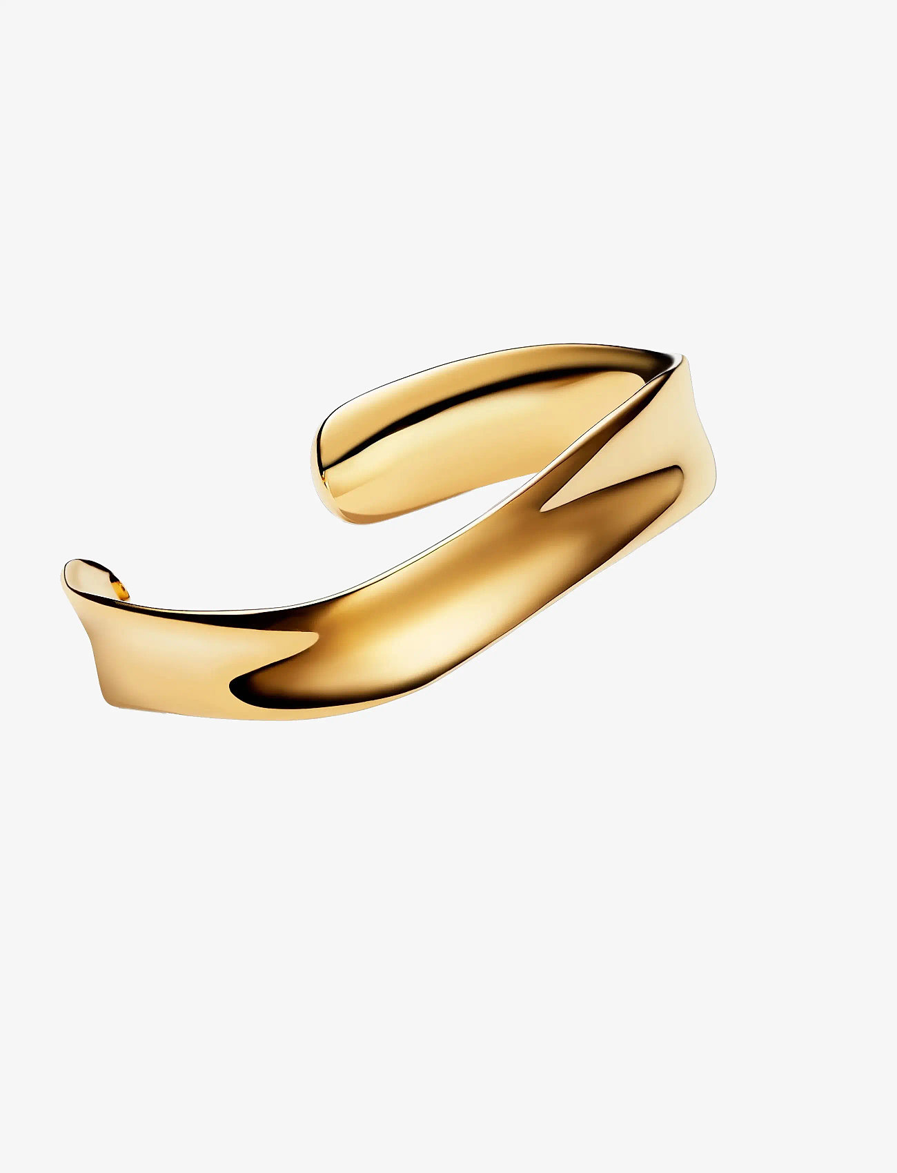 Pandora - 14k Gold-plated open bangle - bangles - no color - 2