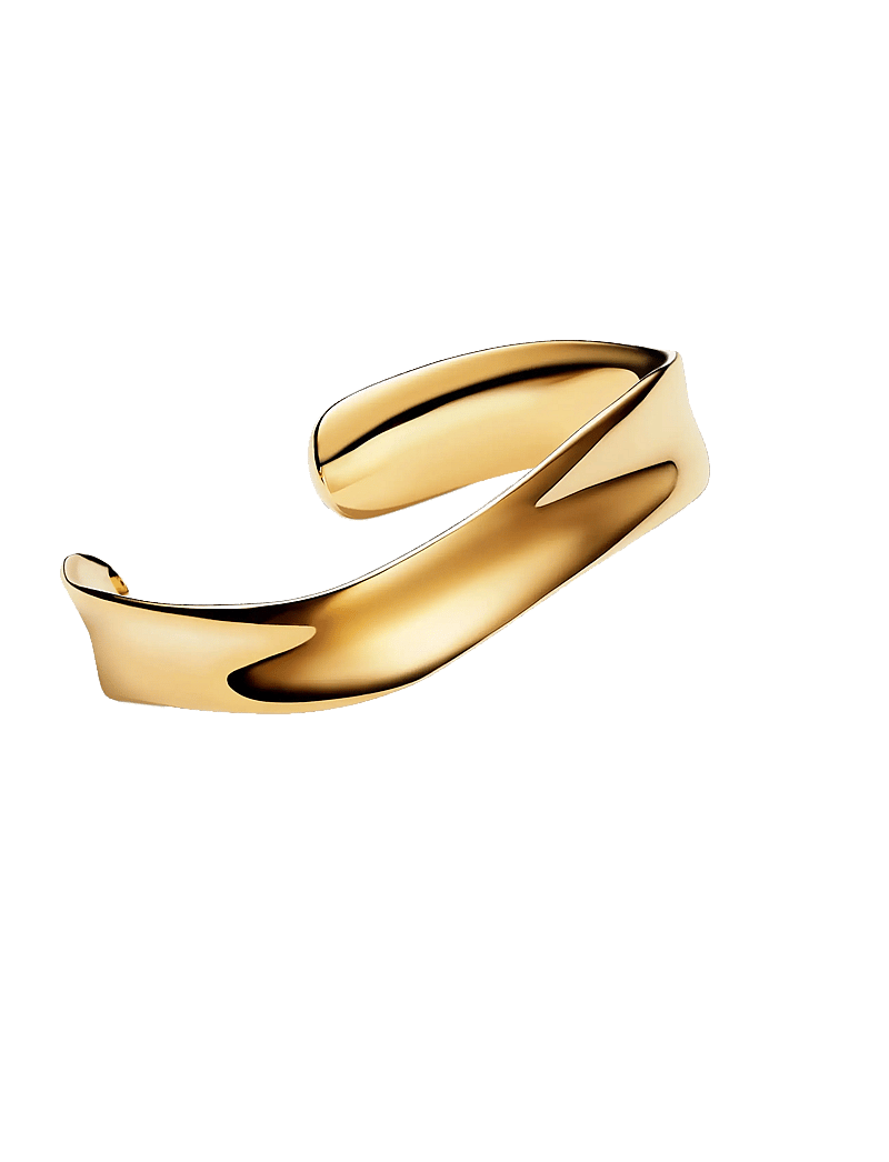 Pandora - 14k Gold-plated open bangle - bangles - no color - 2