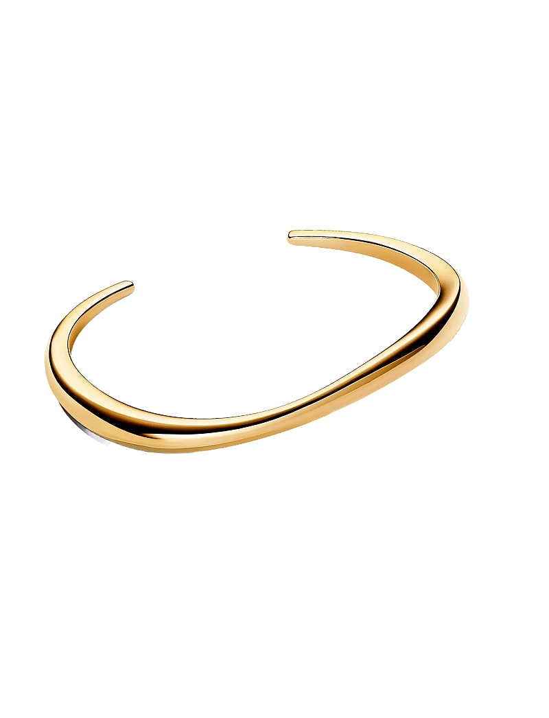 Pandora - 14k Gold-plated open bangle - bangles - no color - 1
